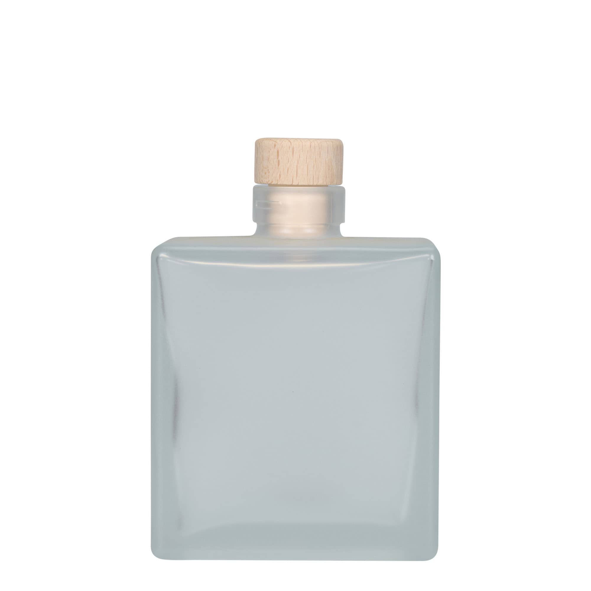 500 ml staklena boca „Cube“, kvadratna, zaleđena, otvor: pluta