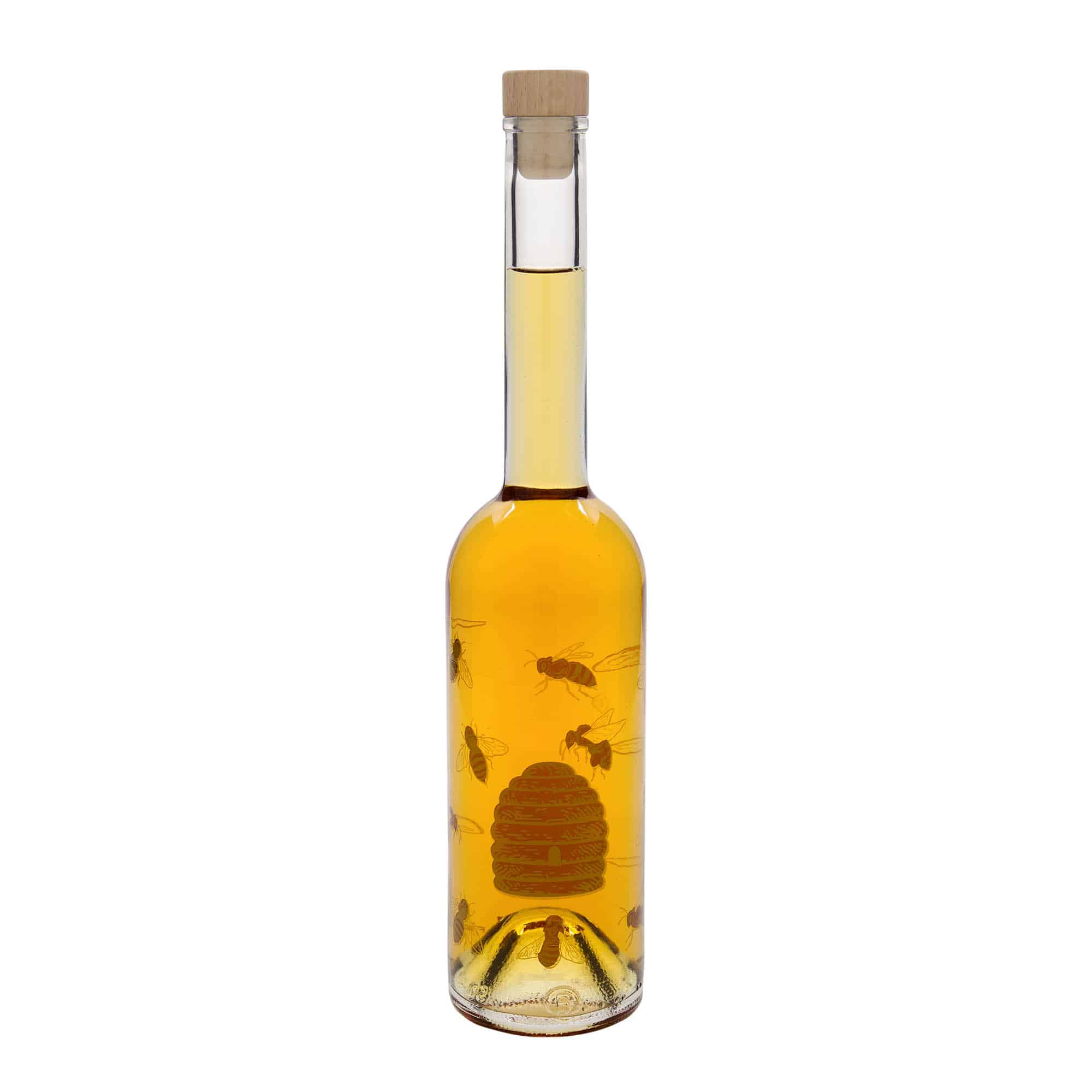 Staklena flaša 500 ml 'Opera', motiv: Pčele, otvor: Pluto