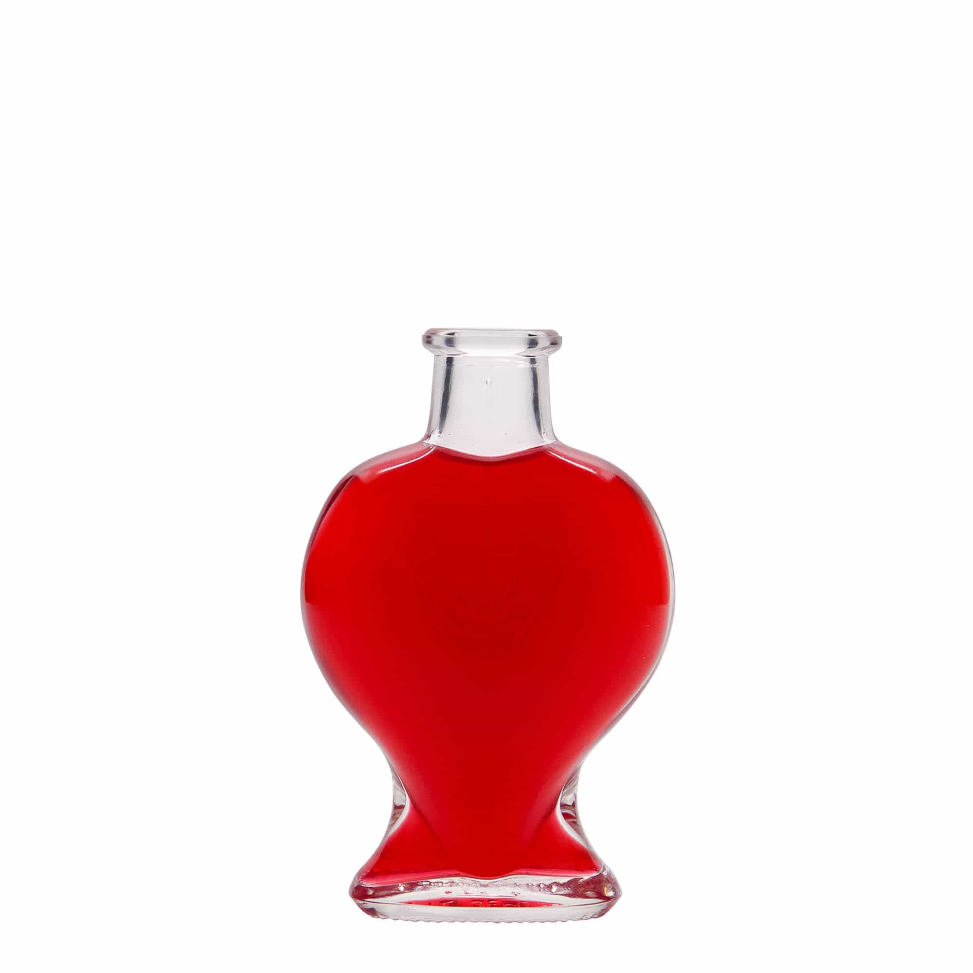 100 ml staklena boca 'Srce', grlo: čep