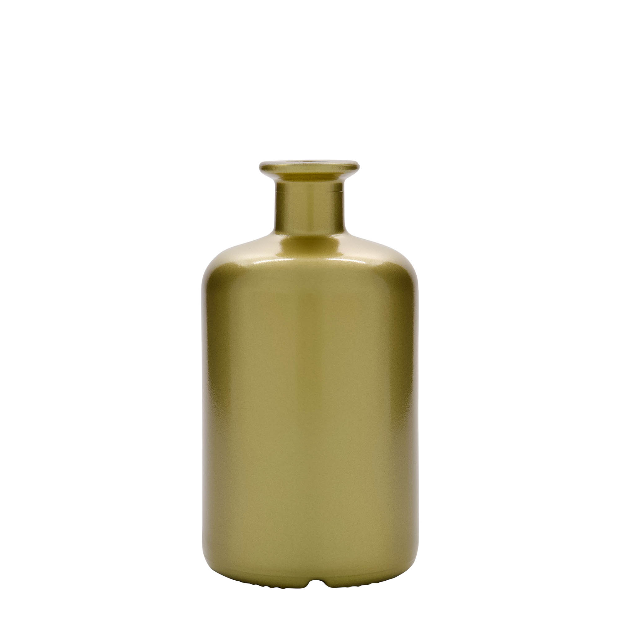 500 ml staklena boca apotekarska, zlatna, grlo: pluta
