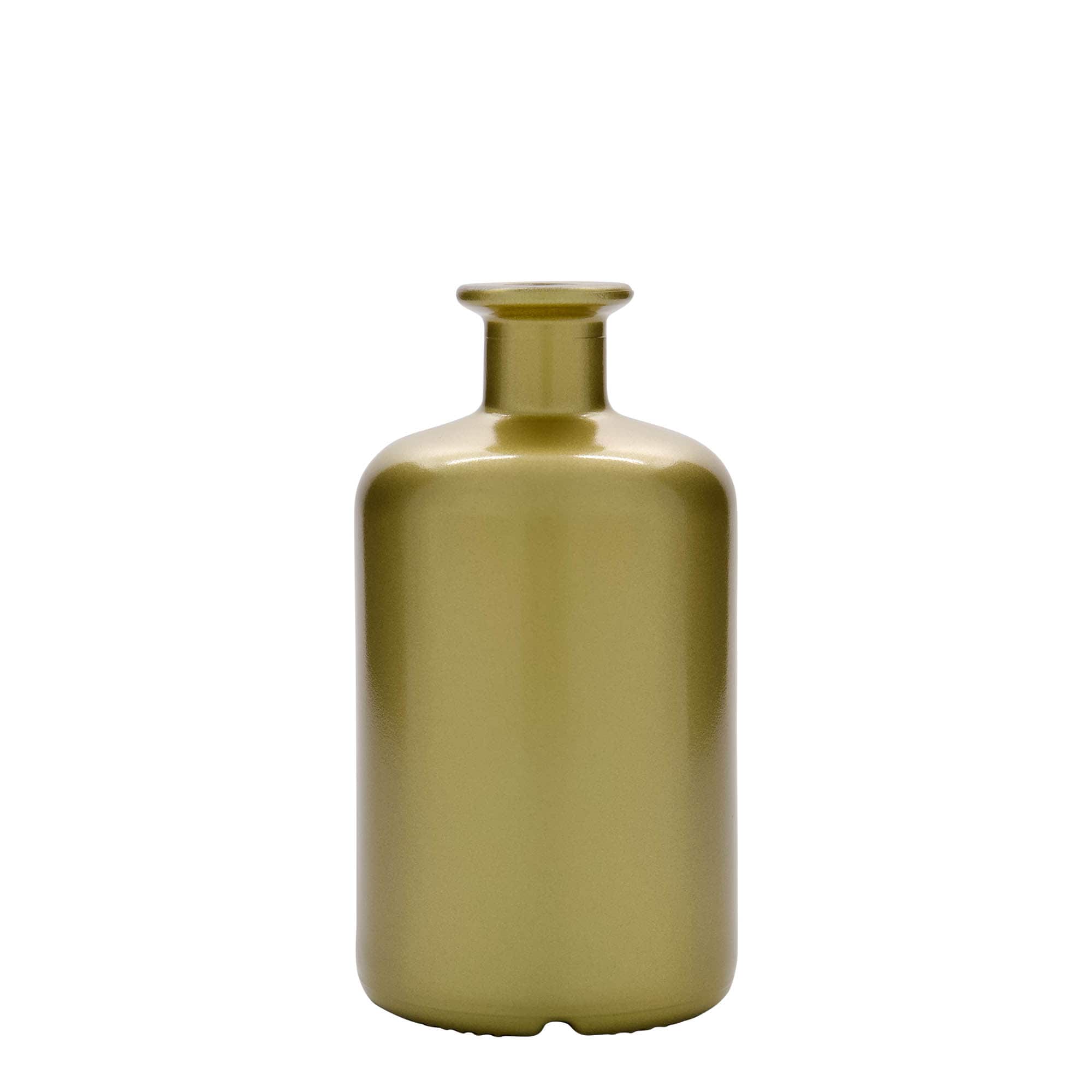 500 ml staklena boca apotekarska, zlatna, grlo: pluta
