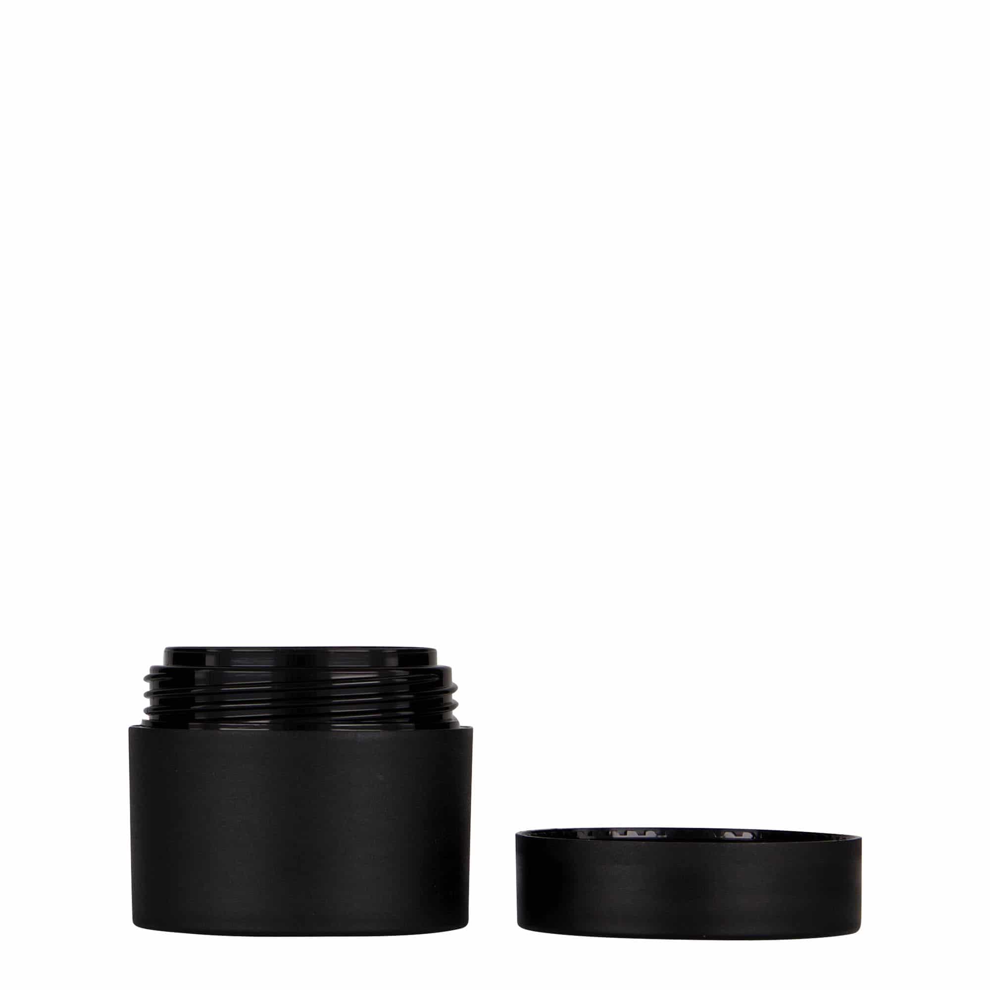 Plastična posuda 30 ml 'Antonella', PP, crna, otvor: Navojni zatvarač