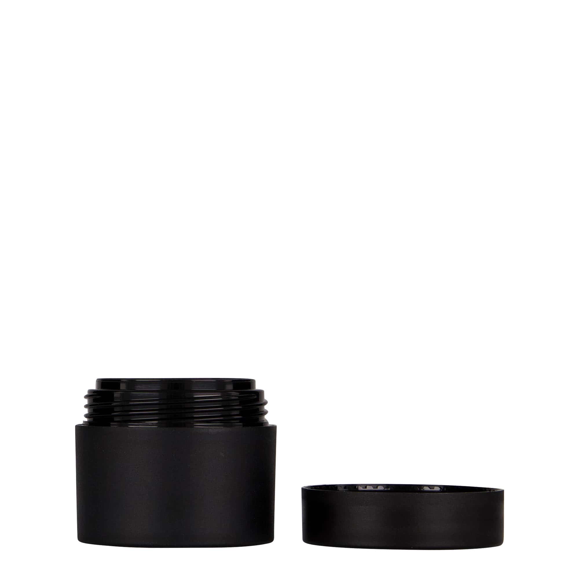 30 ml plastična posuda „Antonella“, PP, crna, otvor: navojni poklopac