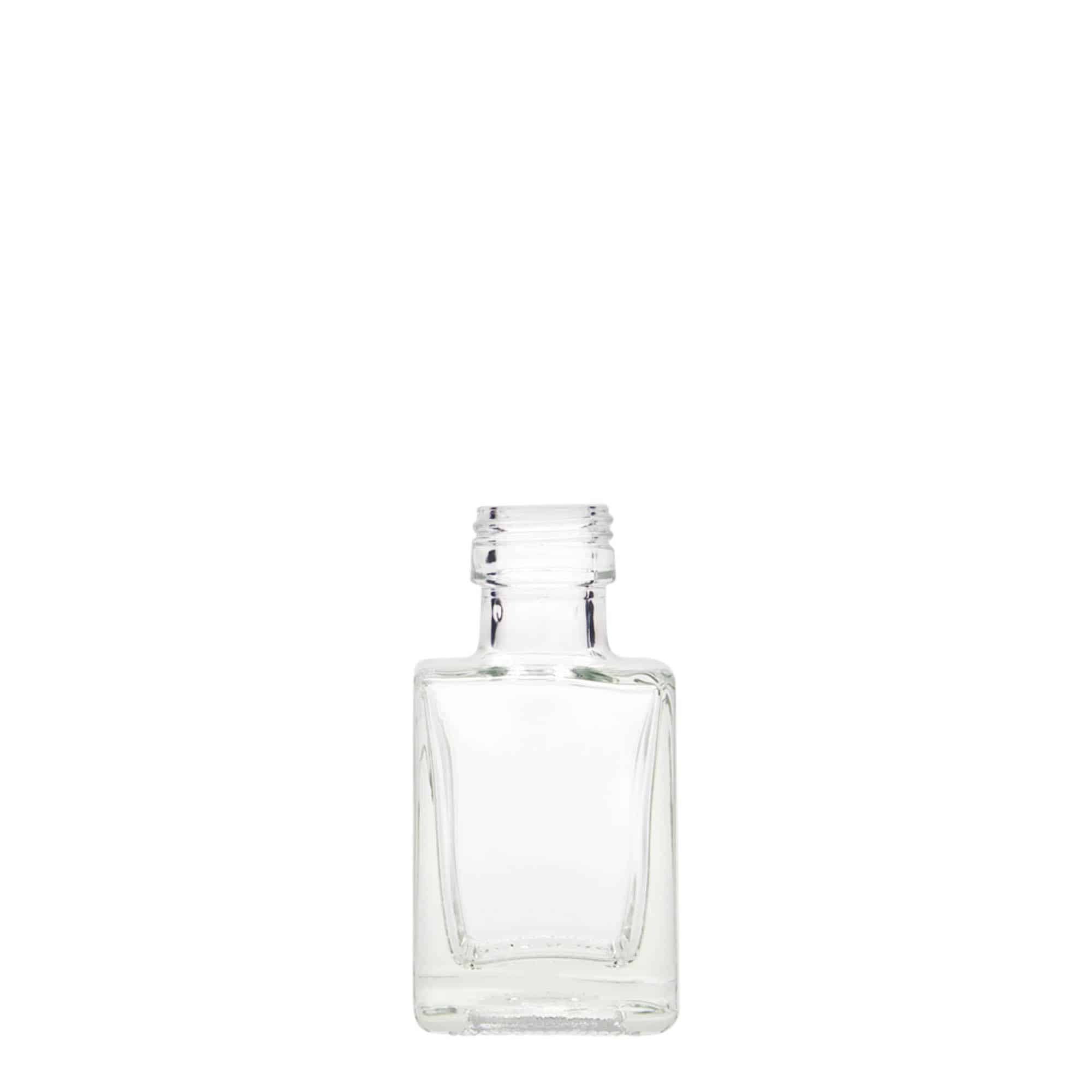 Staklena flaša 50 ml 'Cube', kvadratna, otvor: PP 24 Staklena flaša 50 ml 'Cube', kvadratna, otvor: PP 24