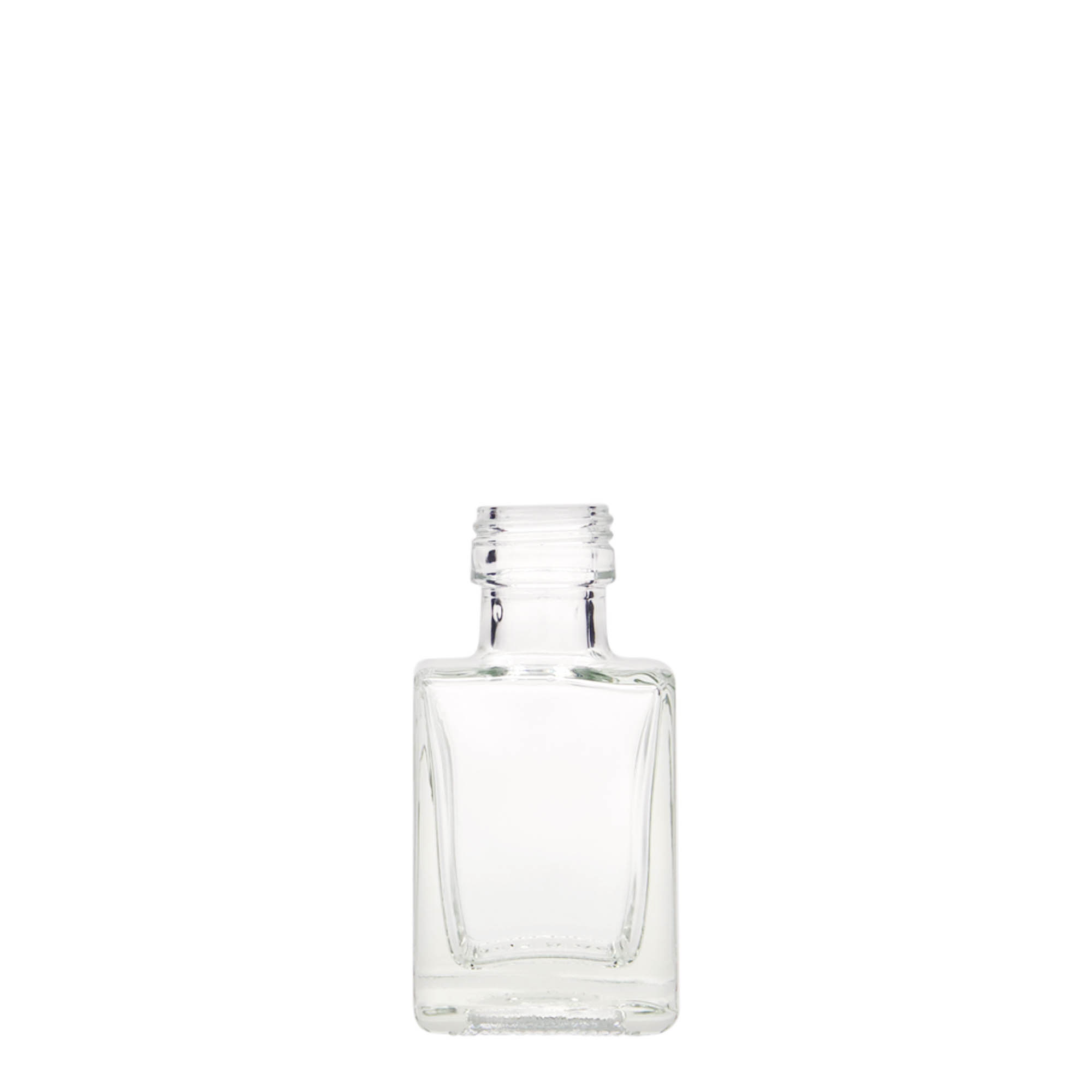 50 ml staklena boca 'Cube', kvadratna, grlo: PP 24
