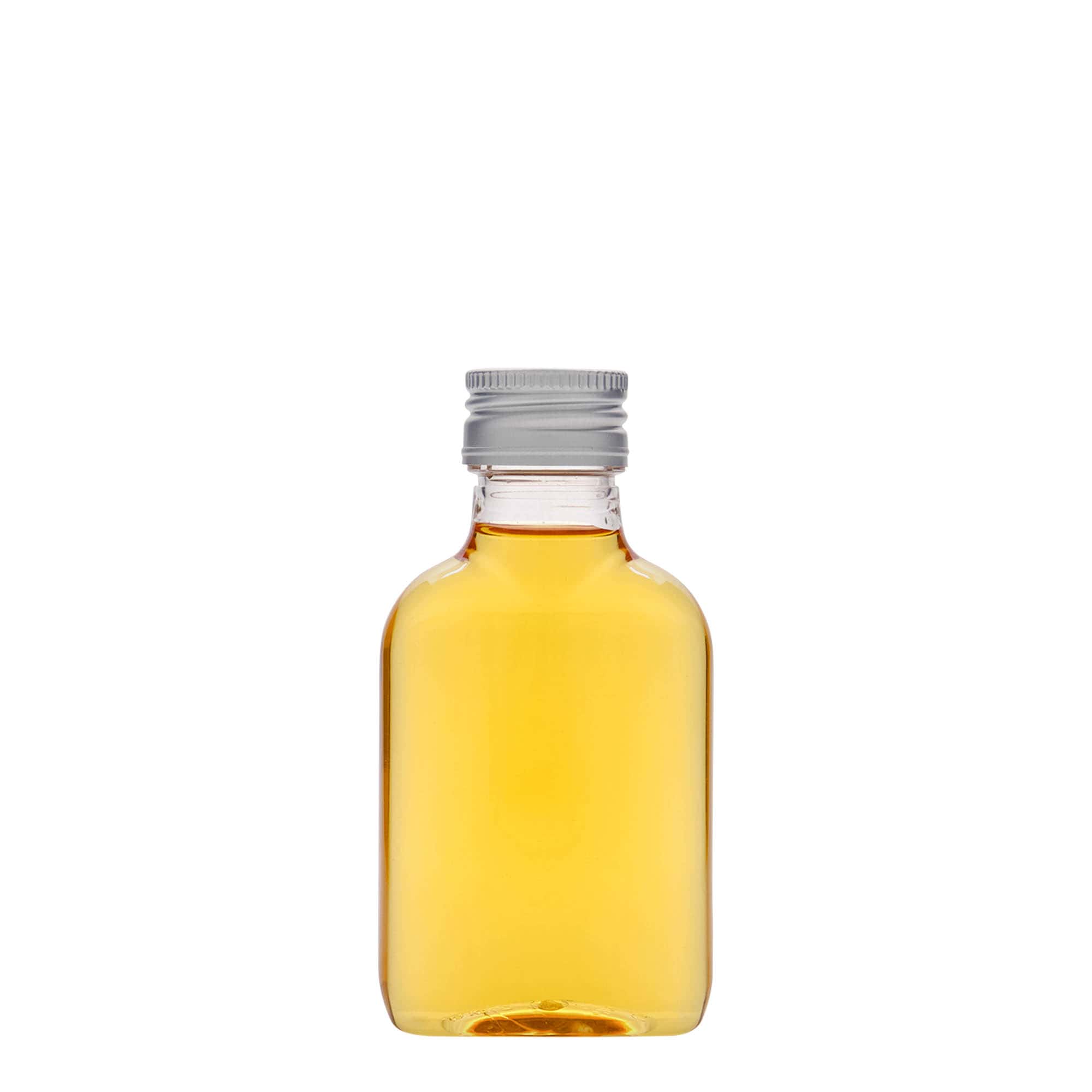 100 ml džepna bočica, ovalna, PET plastika, grlo: PP 28