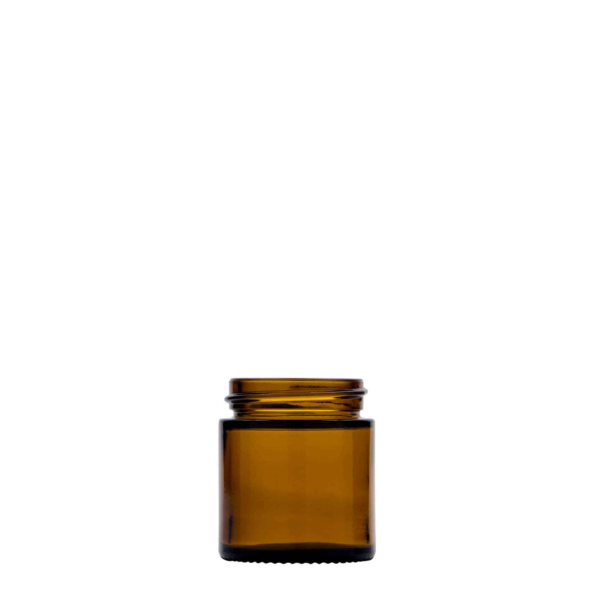 Teglica 30 ml 'Brown Line', staklo, smeđa, otvor: Navojni zatvarač Teglica 30 ml 'Brown Line', staklo, smeđa, otvor: Navojni zatvarač