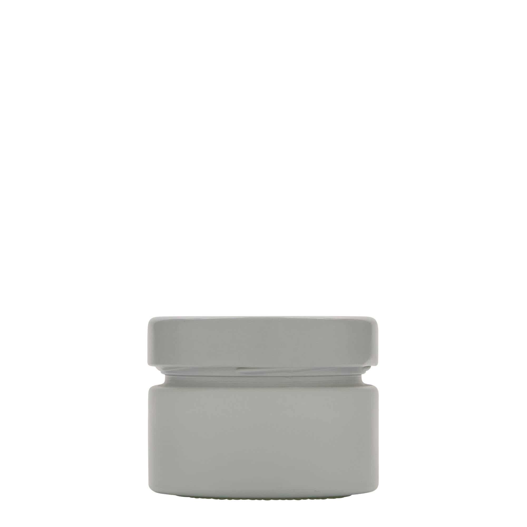Okrugla staklenka 130 ml 'Aurora', bijela, otvor: Deep-Twist-Off (DTO 66)