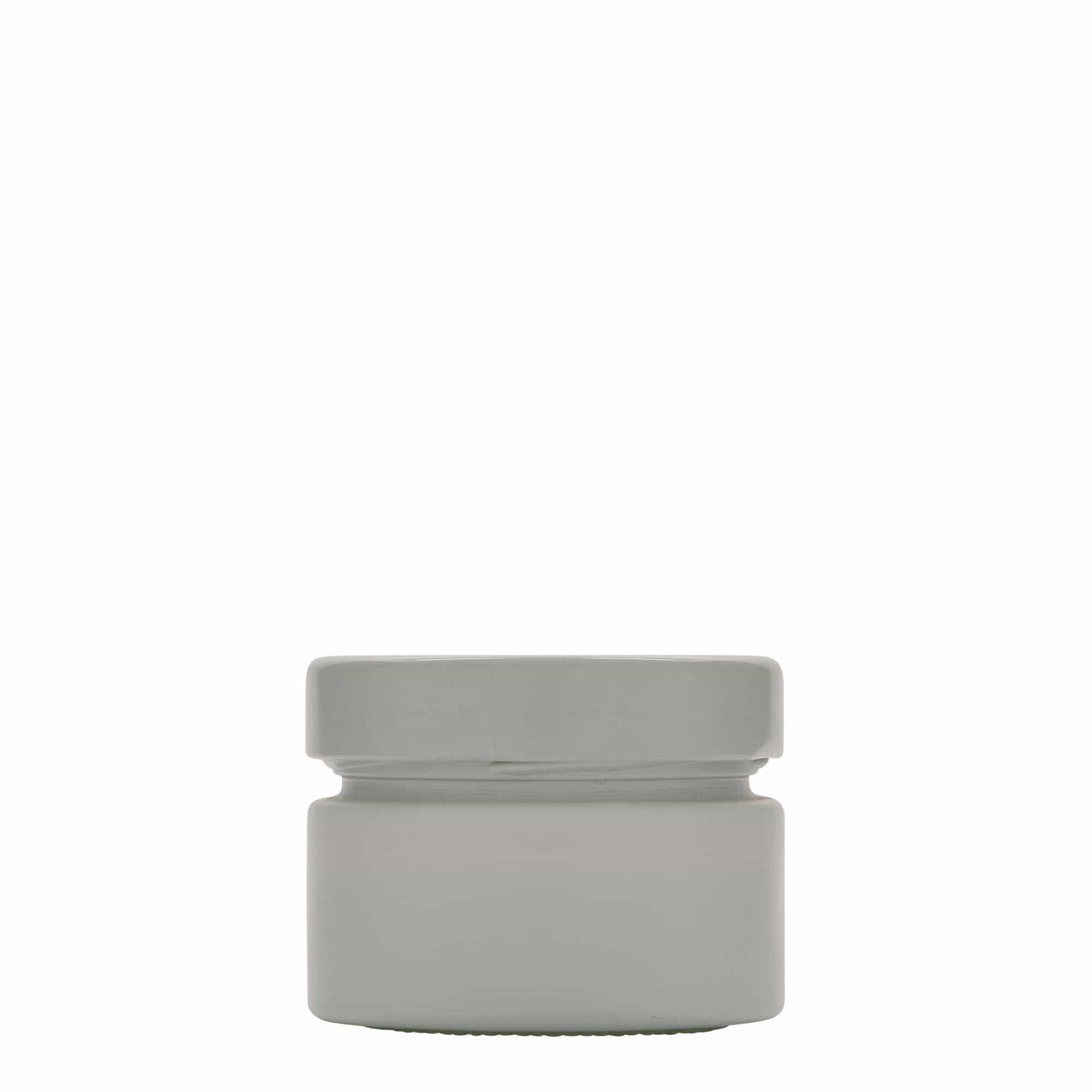 130 ml okrugla staklena boca „Aurora“, bijela, otvor: Deep-Twist-Off (DTO 66)