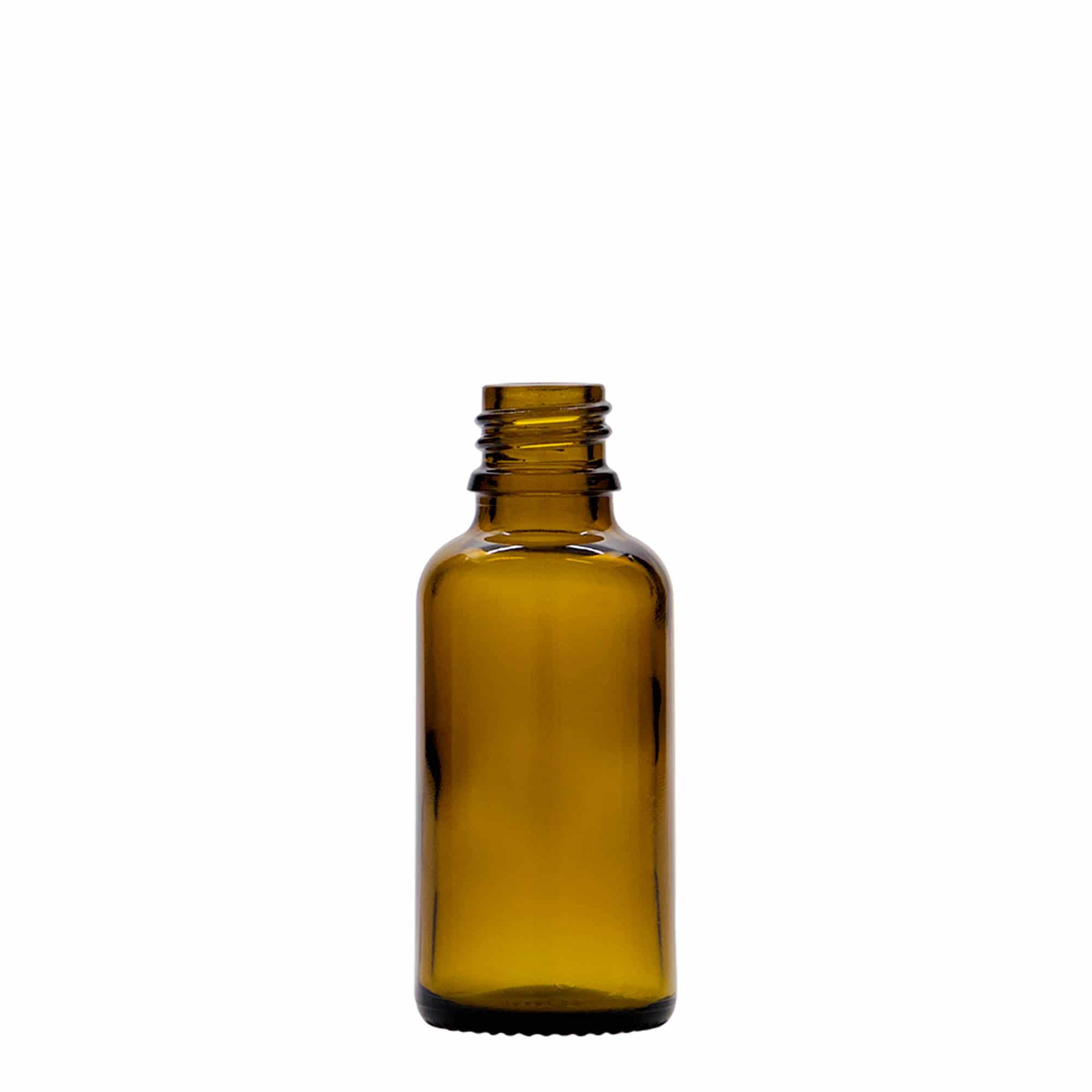 30 ml bočica sa pipetom, medicinska, staklena, smeđa, grlo: DIN 18