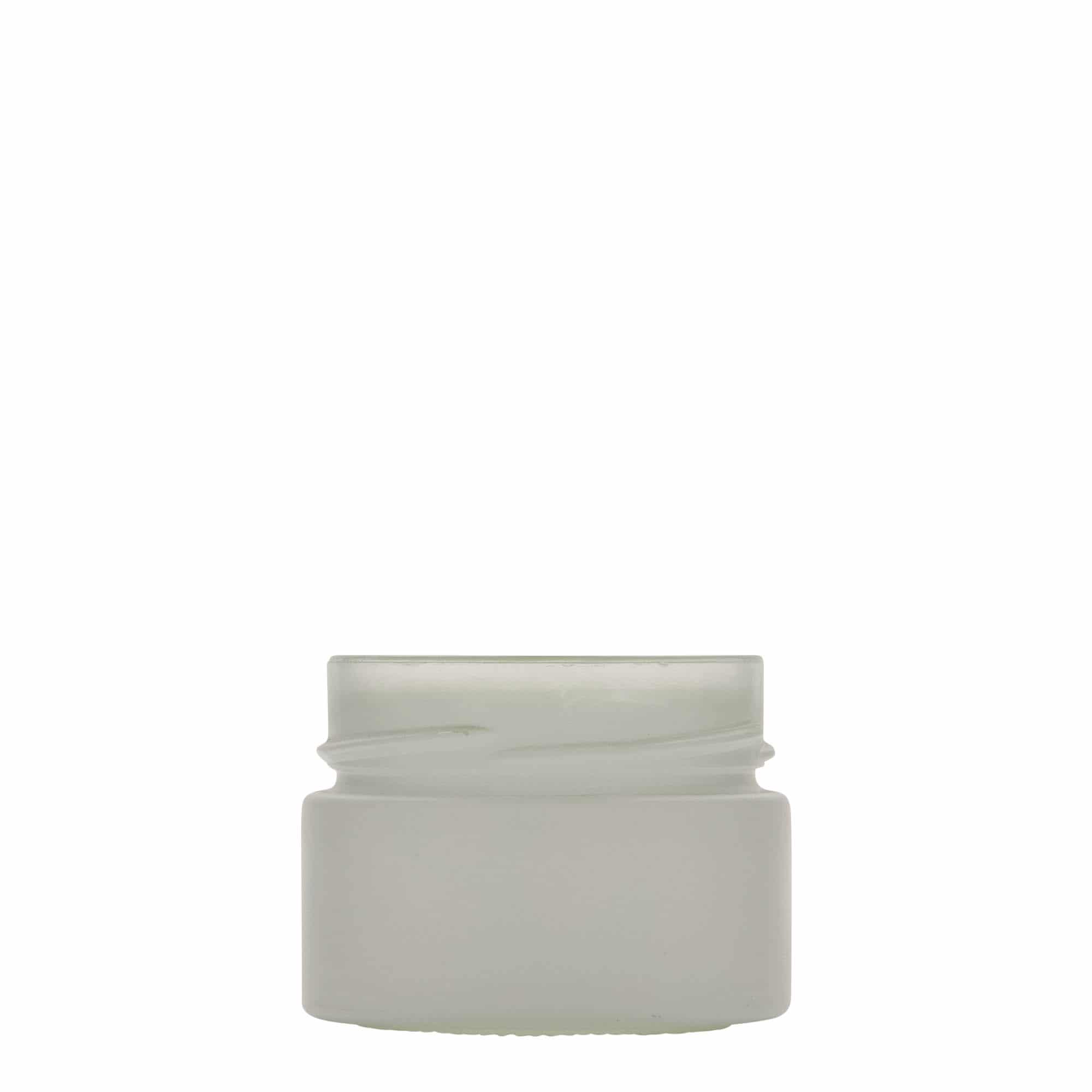 Okrugla staklenka 130 ml 'Aurora', bijela, otvor: Deep-Twist-Off (DTO 66)