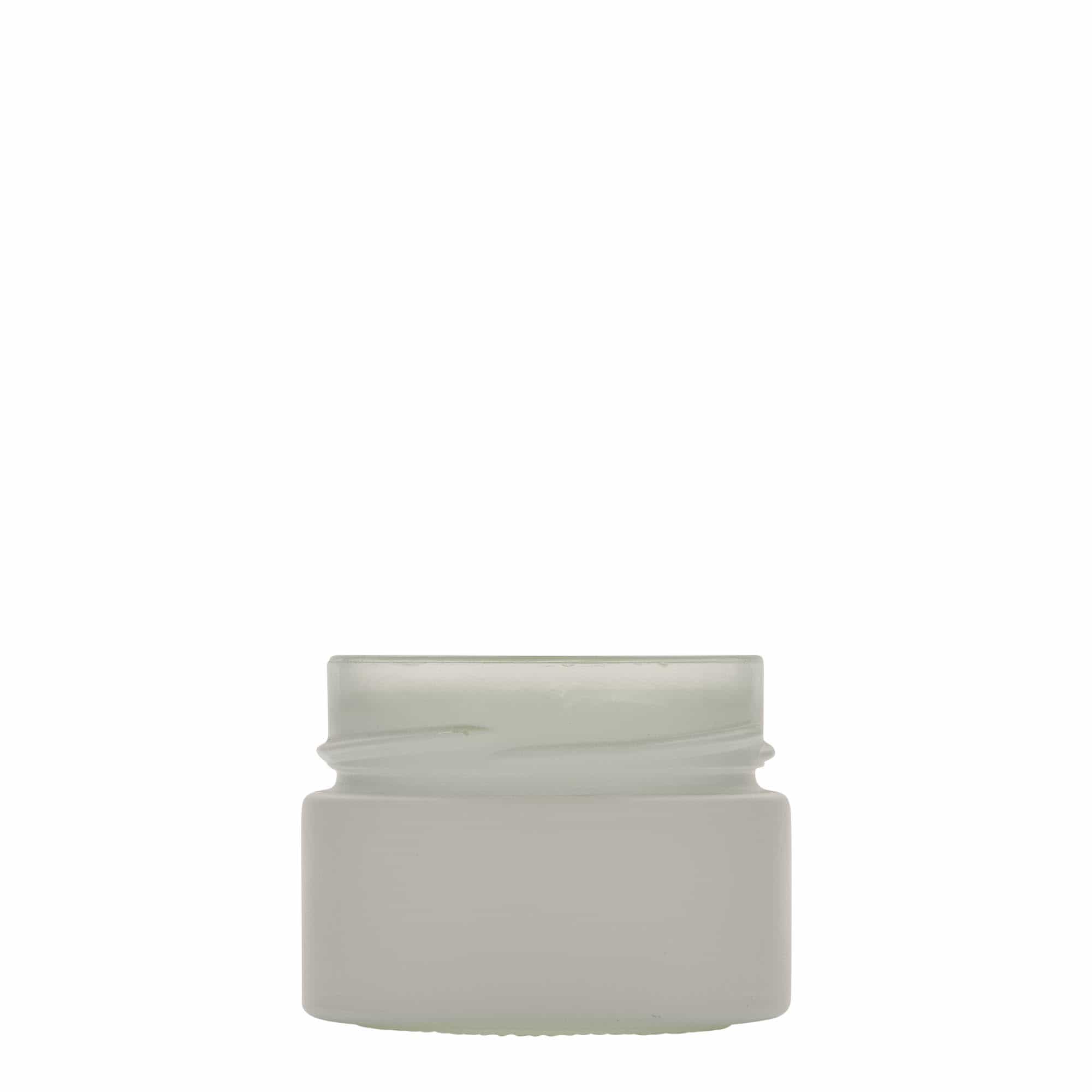 130 ml okrugla staklena boca „Aurora“, bijela, otvor: Deep-Twist-Off (DTO 66)