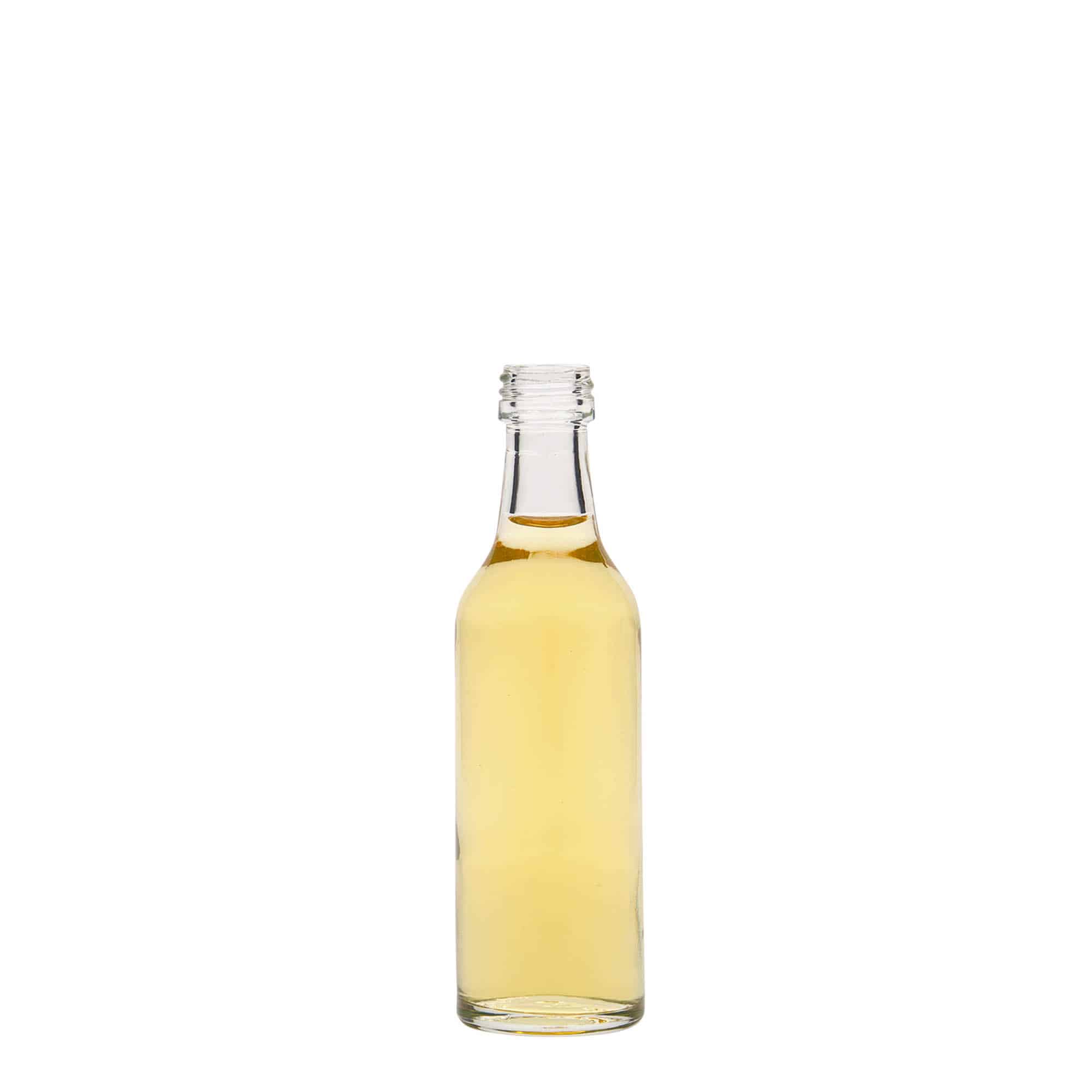 Staklena flaša sa ravnim vratom 50 ml, otvor: PP 28