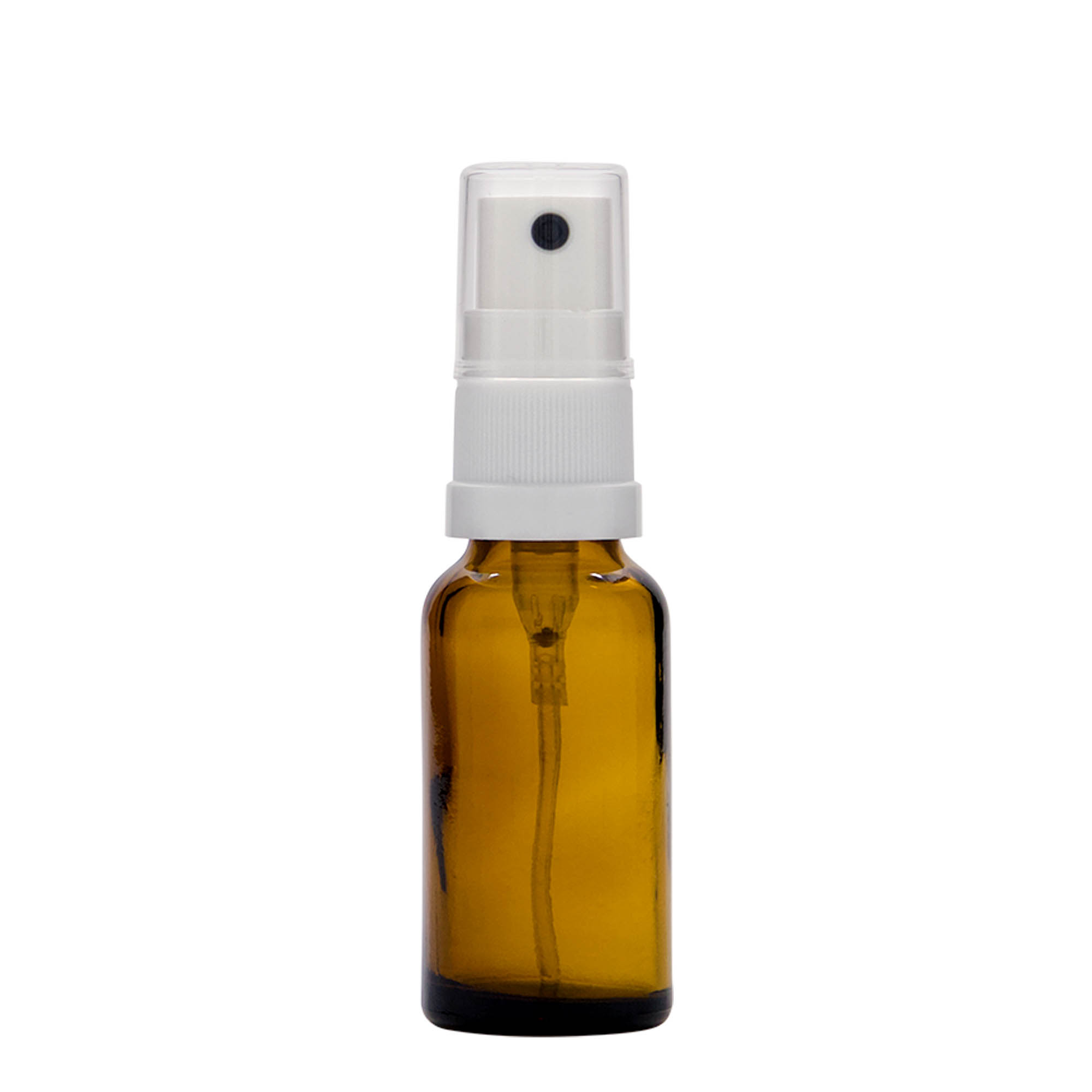 20 ml sprej boca za medicinu, staklena, smeđa, grlo: DIN 18