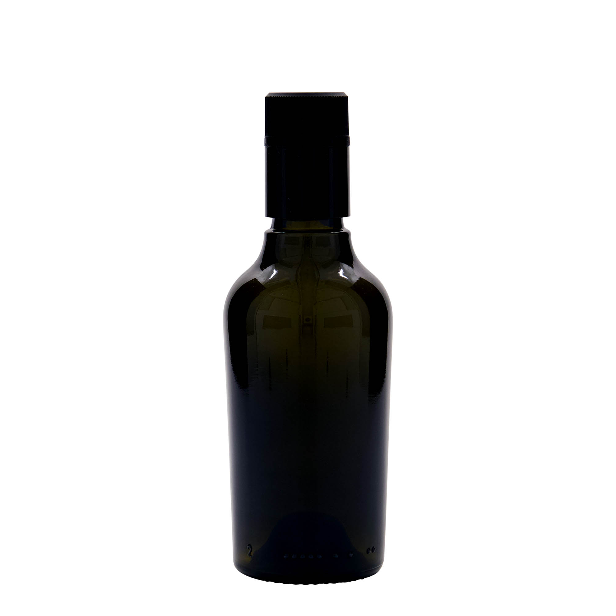 250 ml boca za sirće/ulje 'Oleum', staklo, antikno zeleno, grlo: DOP