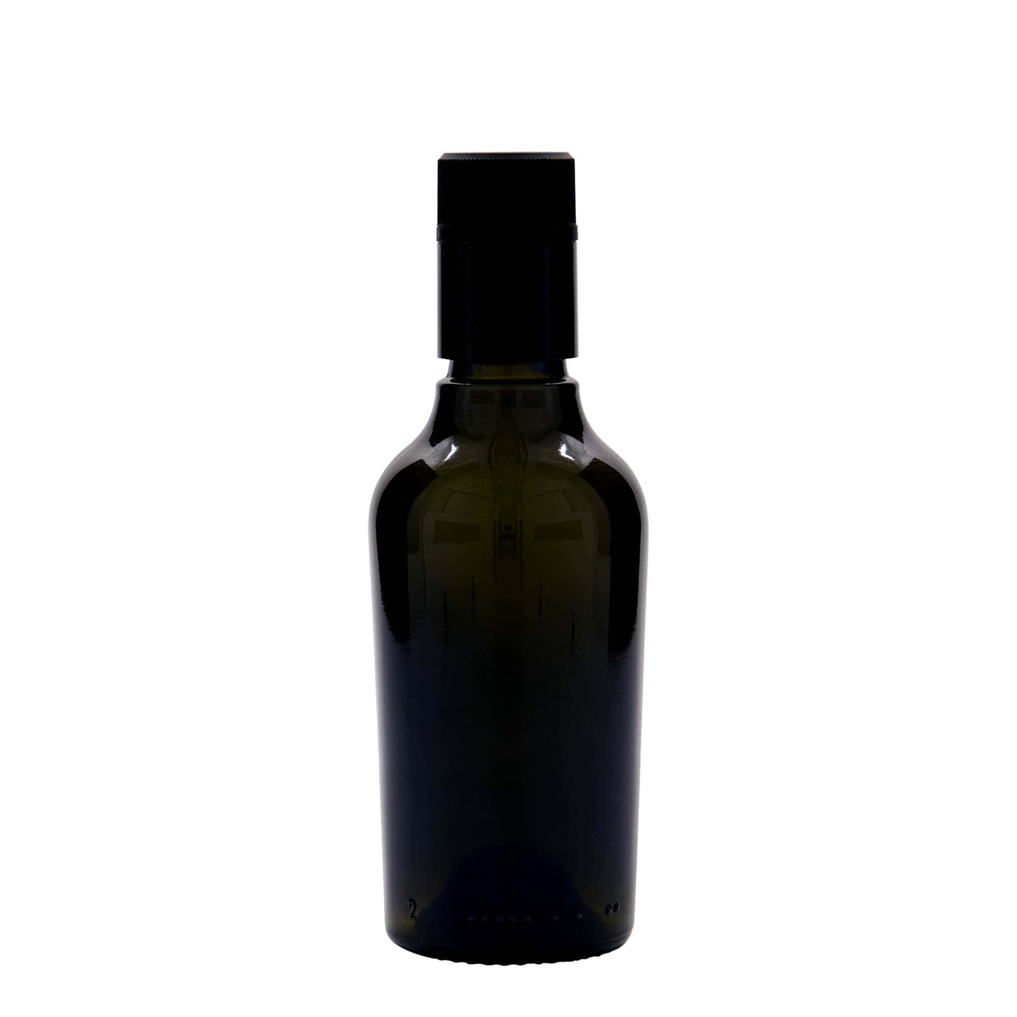 250 ml boca za sirće/ulje „Oleum“, staklo, antikno zeleno, grlo: DOP