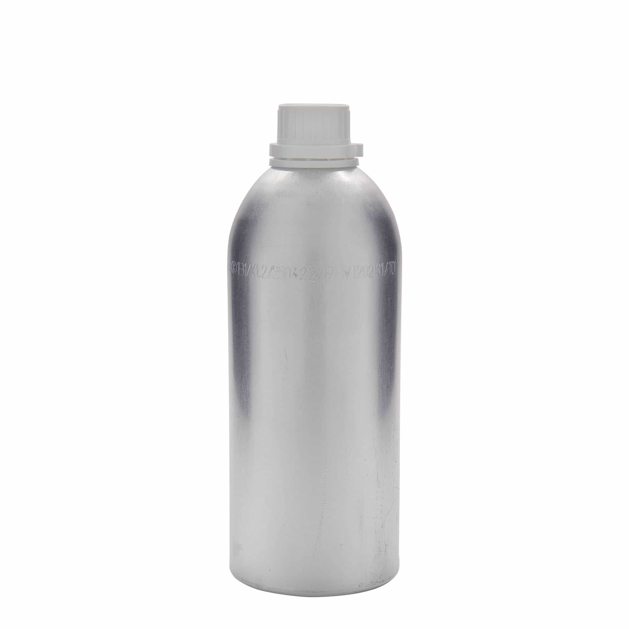 Aluminijumska flaša 1100 ml, metal, srebrna, otvor: DIN 32