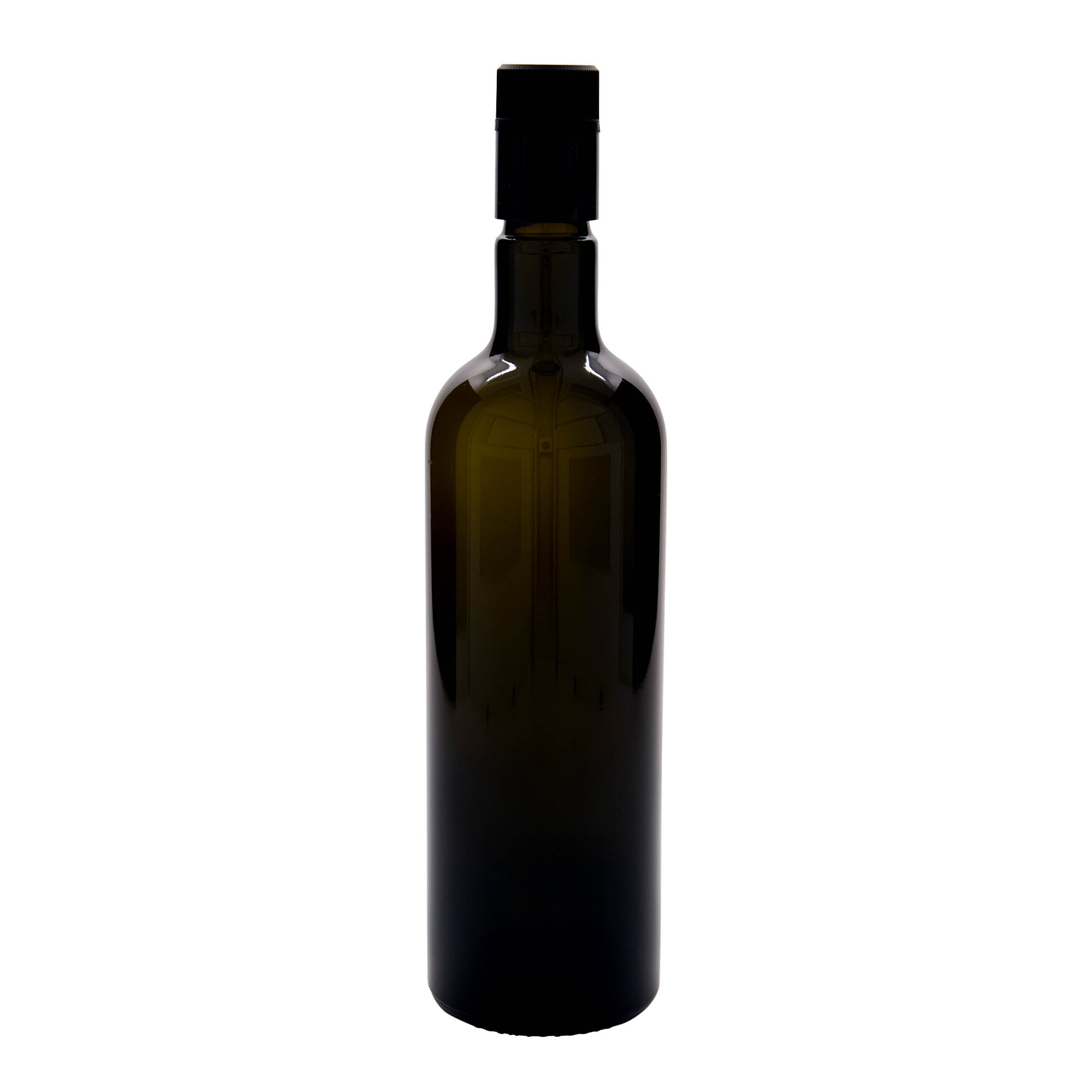 750 ml boca za sirće/ulje „Willy New“, staklo, antikno zelena, grlo: DOP