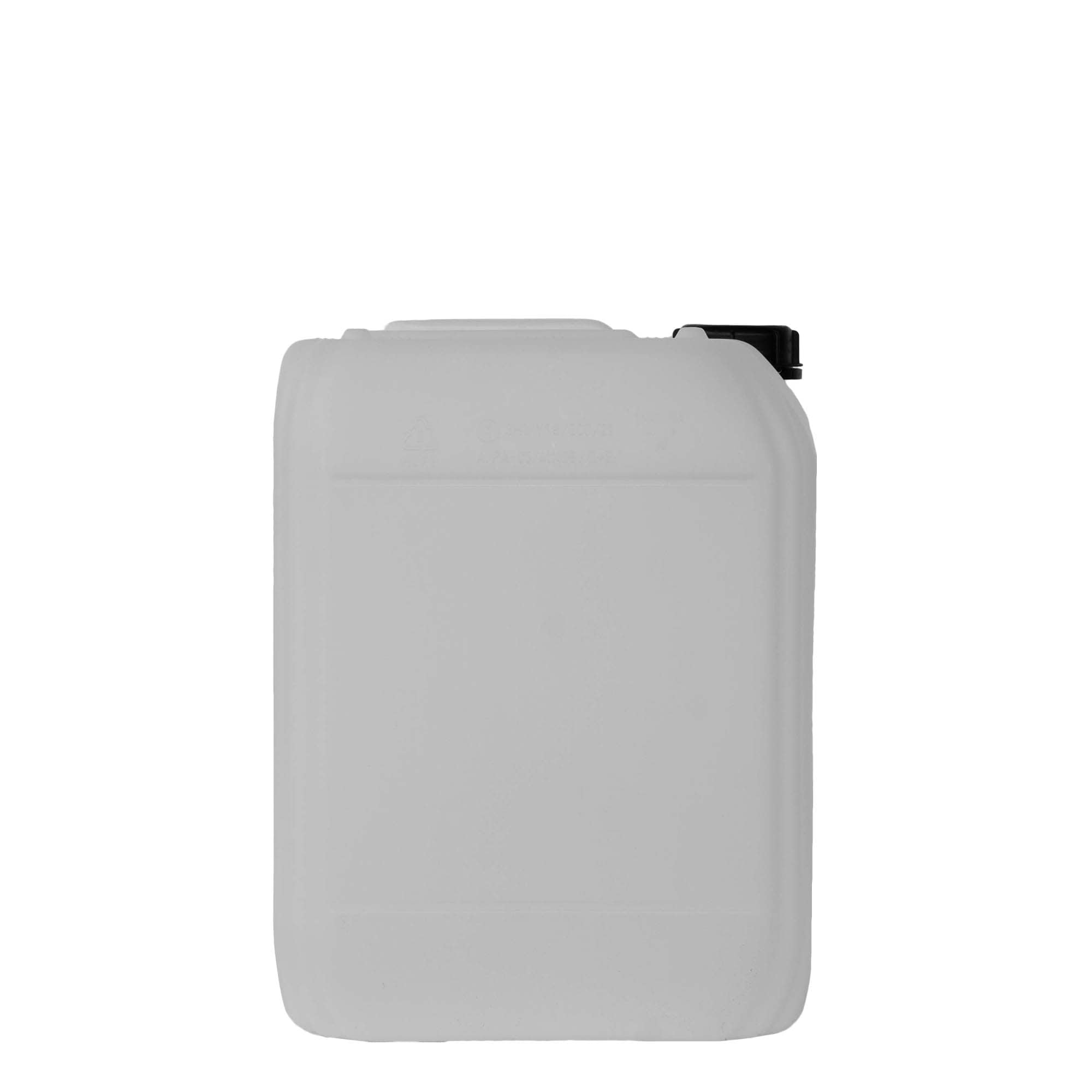 20 l kanister, pravougaoni, HDPE-plastika, prirodni, otvor: ND 60