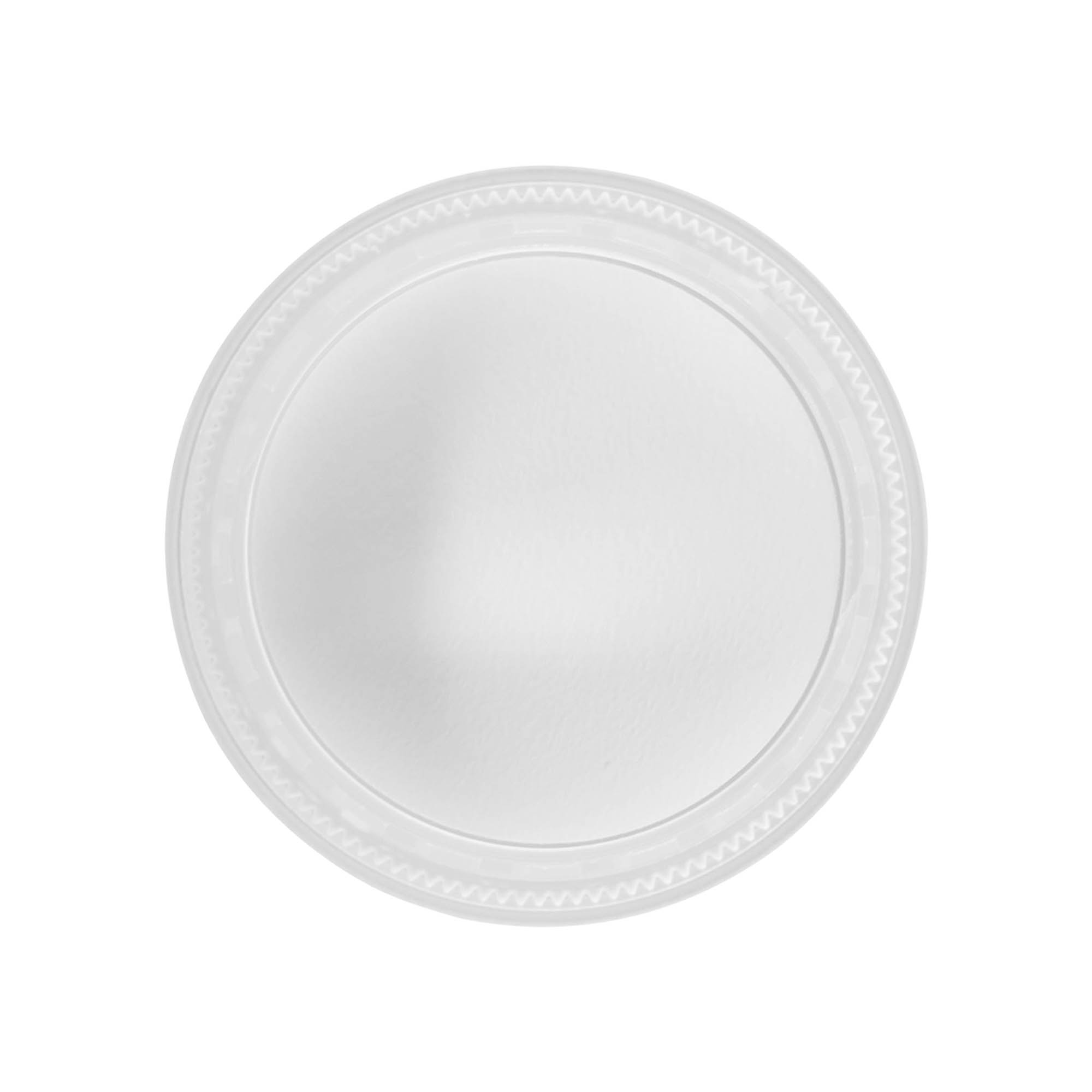Navojni zatvarač 'Clear/Platin Edition', PP plastika, bijela, za otvor: 53/2P