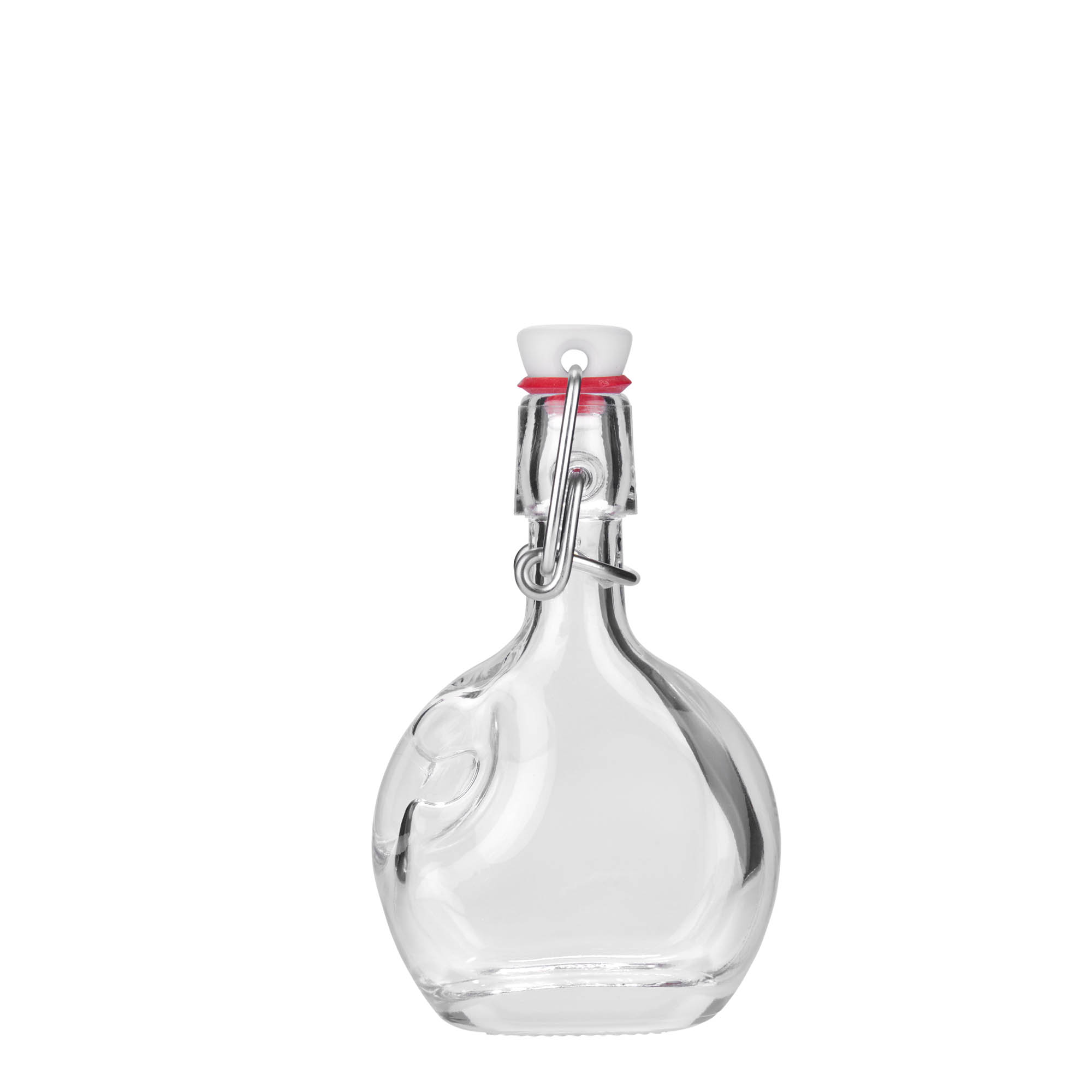 40 ml staklena boca 'Lukas', ovalna, otvor: zatvarač s kopčom