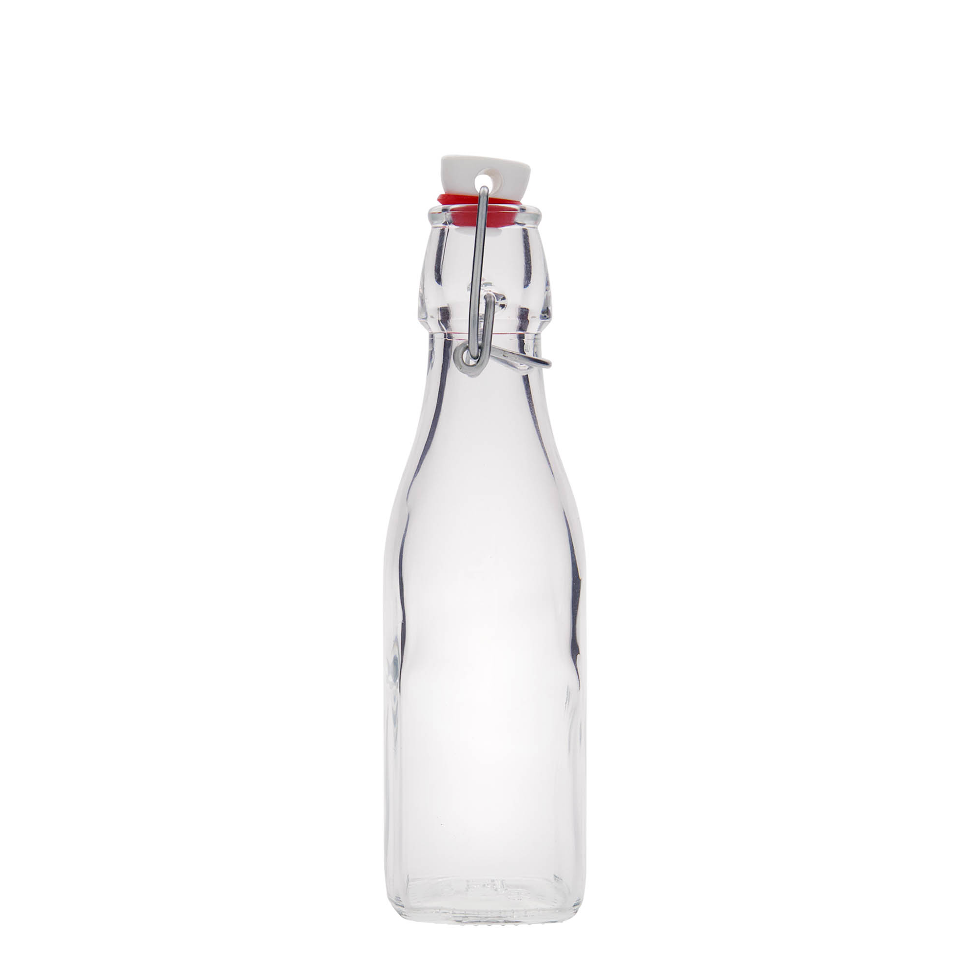 250 ml staklena boca 'Swing, četvrtasta, grlo: zatvarač s kopčom' 250 ml staklena boca 'Swing, četvrtasta, grlo: zatvarač s kopčom'
