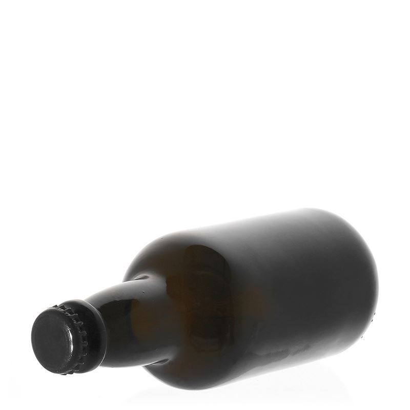 Flaša za pivo 330 ml 'Era', staklo, antikno zelena, otvor: Krunski čep