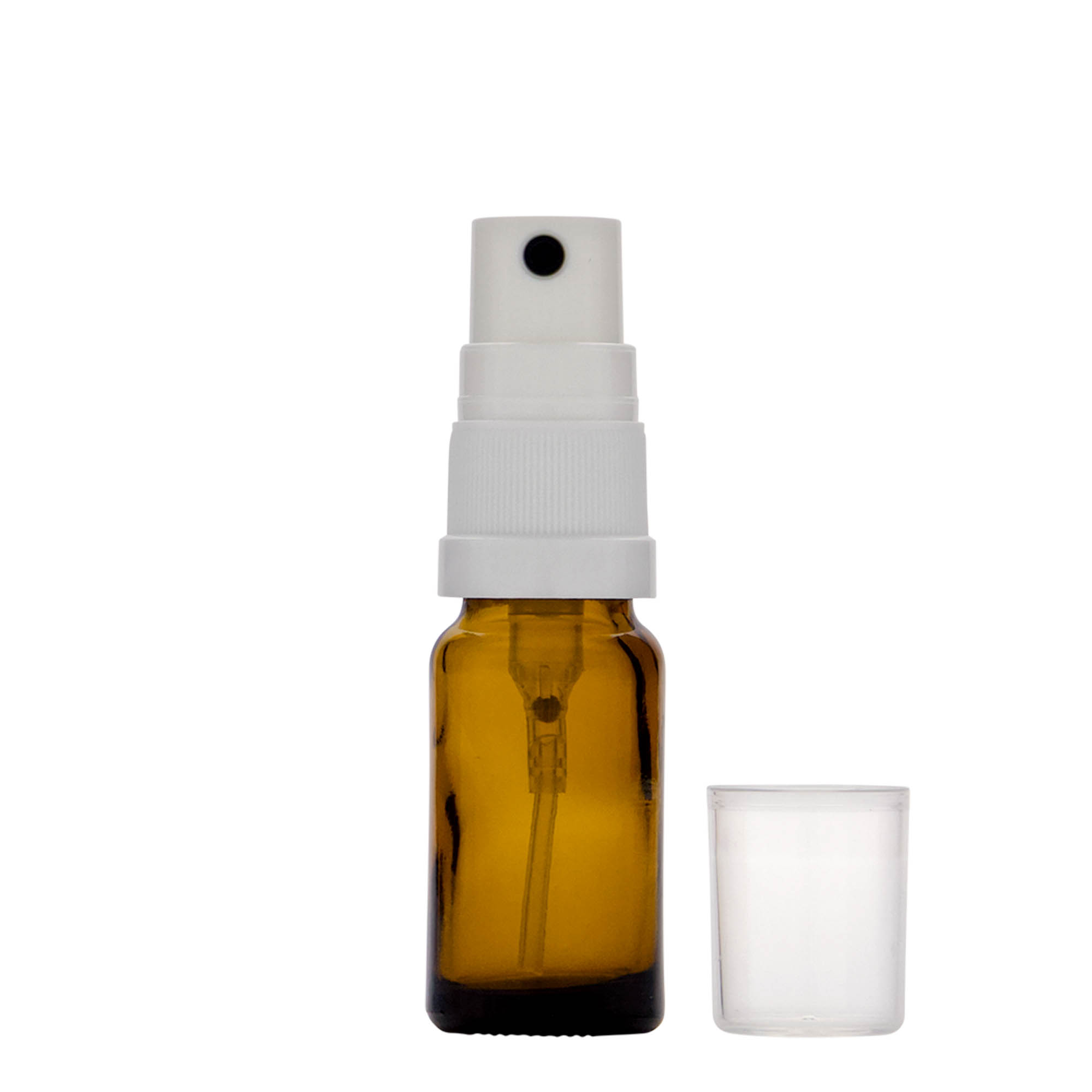 Medicinska flaša sa raspršivačem 10 ml, staklo, smeđa, otvor: DIN 18