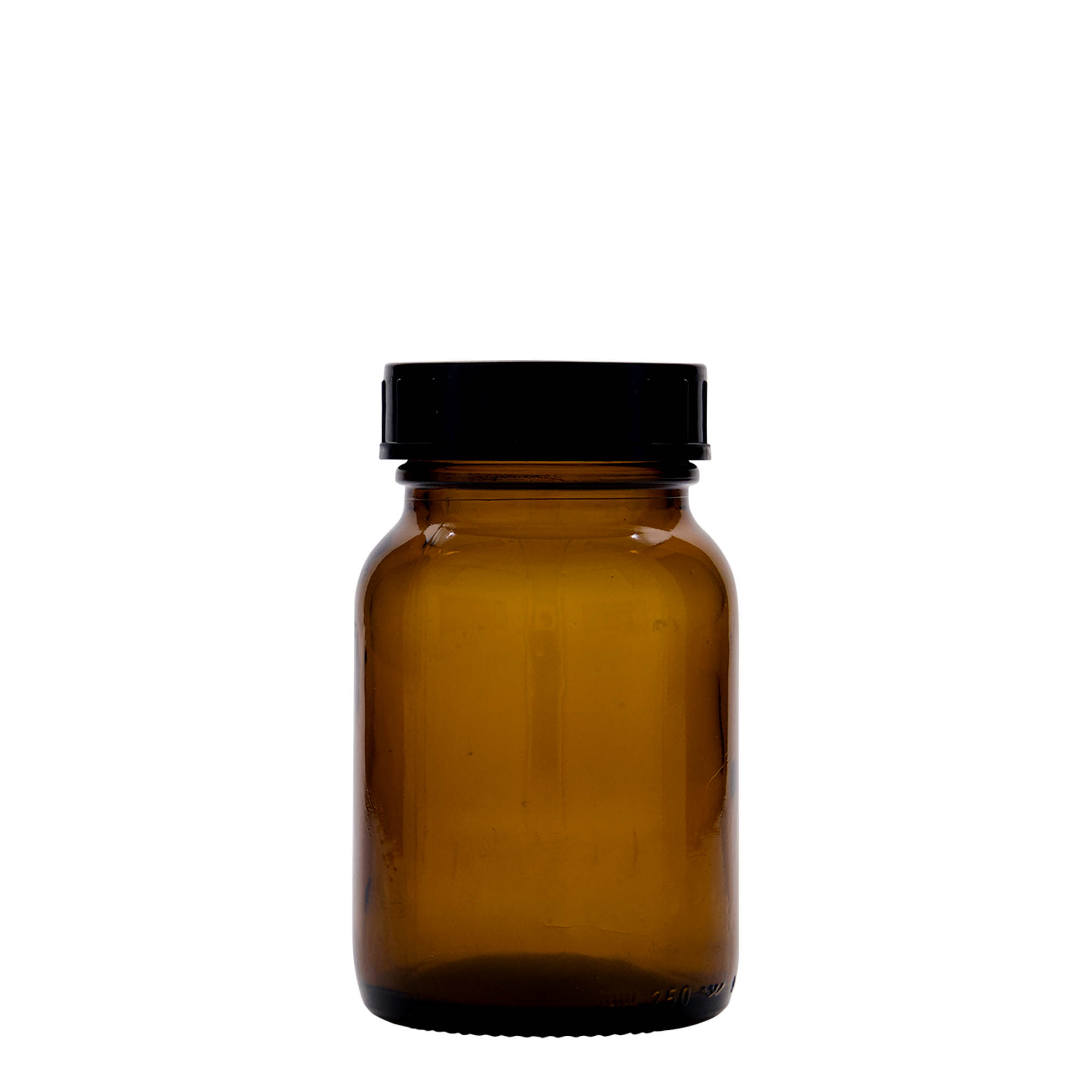 Staklenka sa širokim vratom 250 ml, smeđa, otvor: DIN 55