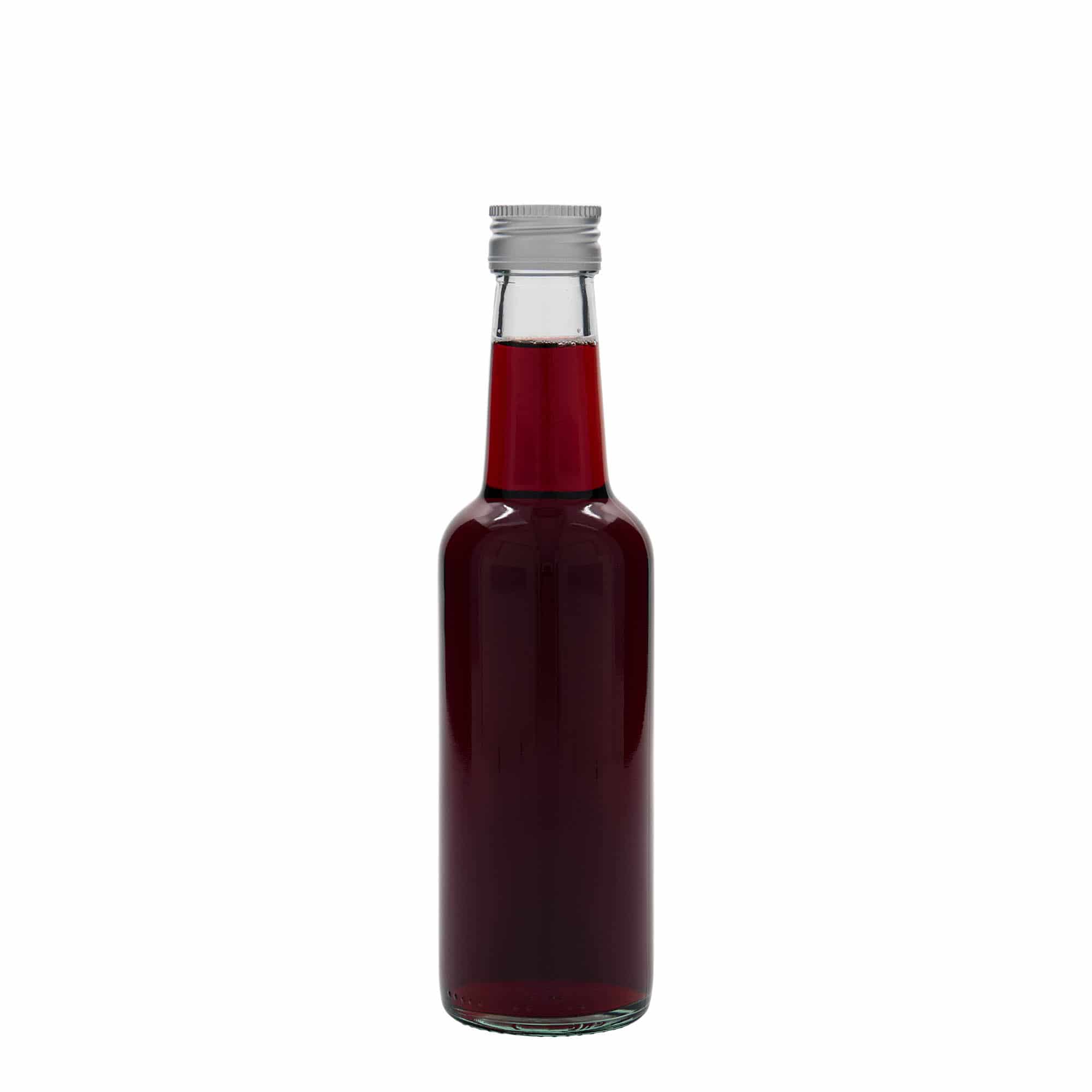 Staklena flaša sa ravnim vratom 250 ml, otvor: PP 28