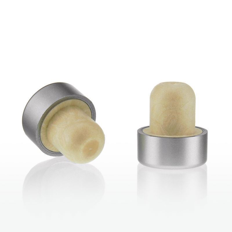 Čep s hvataljkom 19 mm, plastika, srebrni, za otvor: čep Čep s hvataljkom 19 mm, plastika, srebrni, za otvor: čep