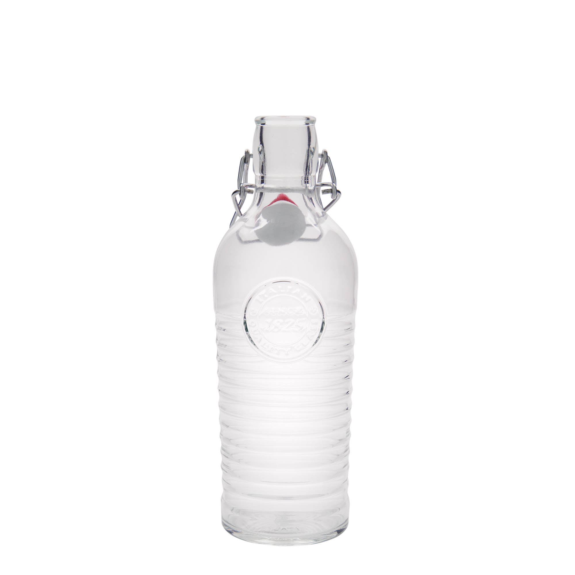 750 ml staklena boca 'Officina 1825', grlo: zatvarač s kopčom