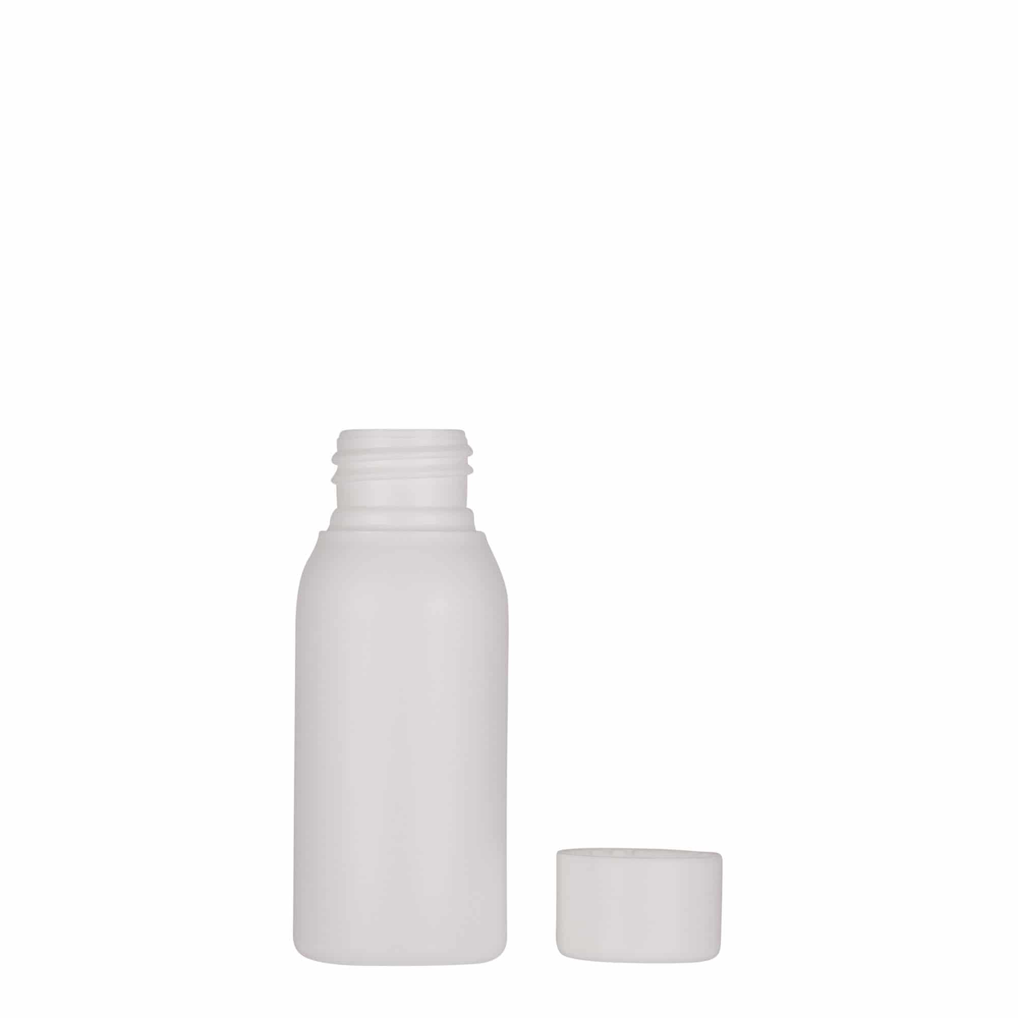 50 ml plastična bočica 'Tuffy', HDPE, bijela, grlo: 24/410
