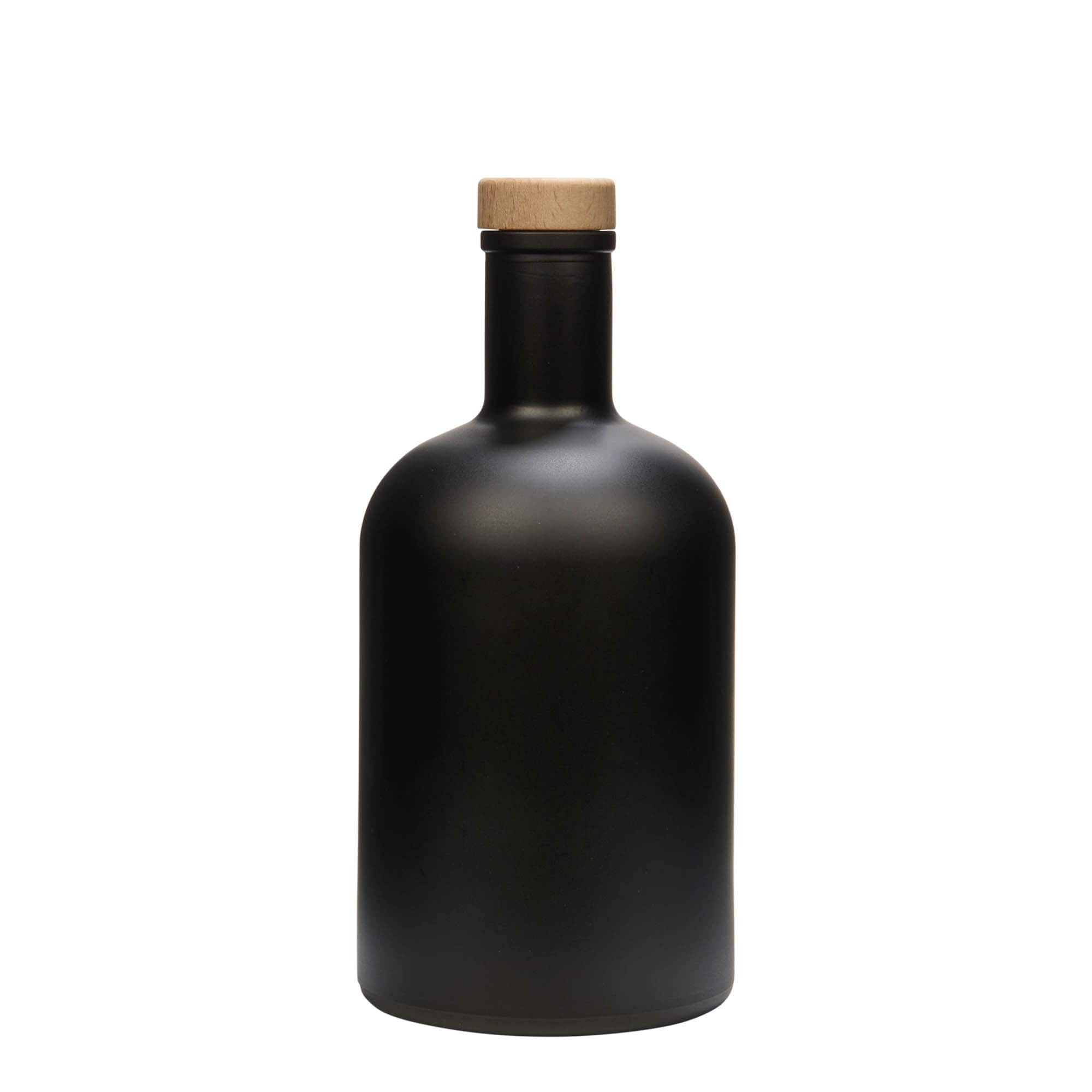700 ml staklena boca „Gerardino“, crna, grlo: pluta