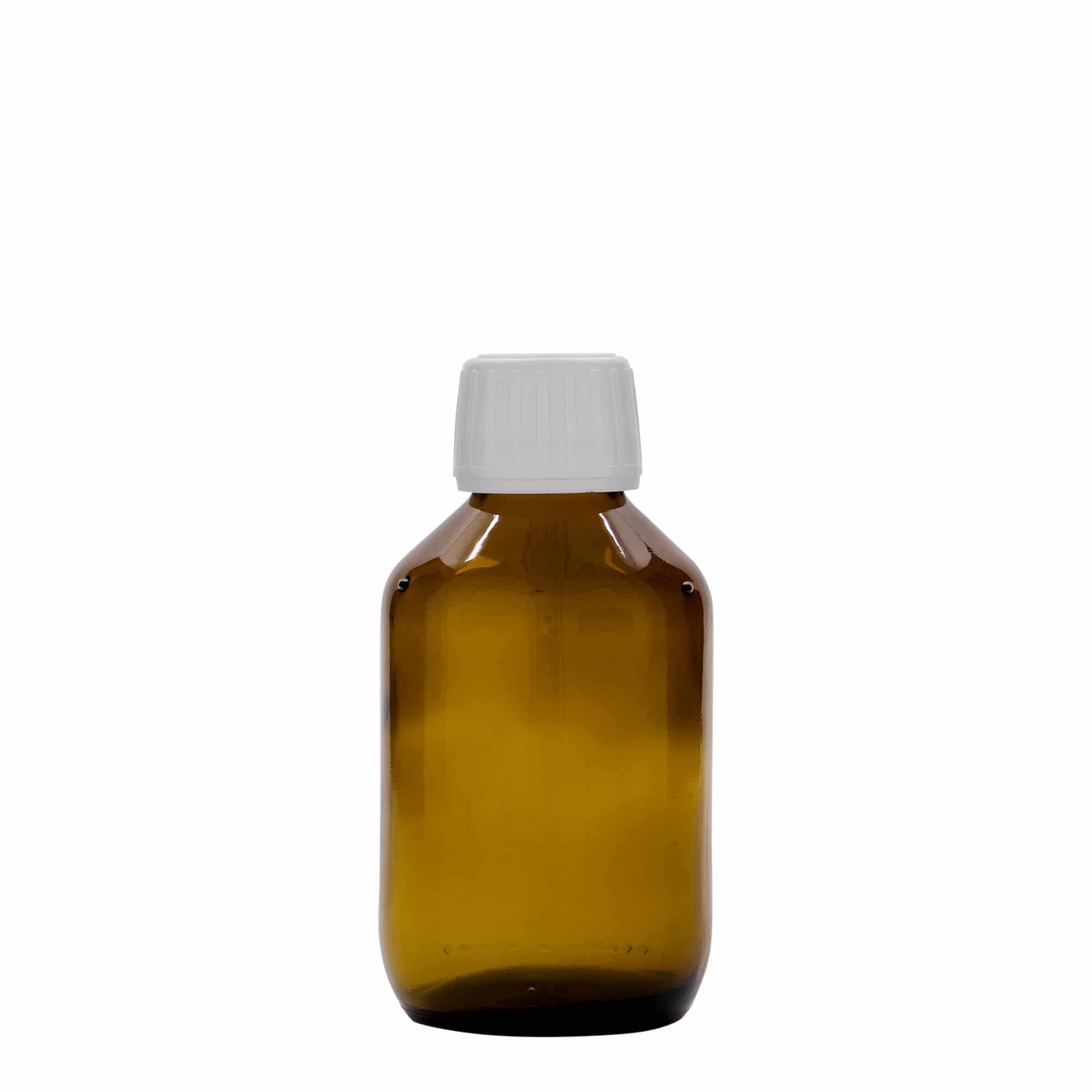 Medicinska flaša 150 ml, smeđa, staklo, otvor: PP 28