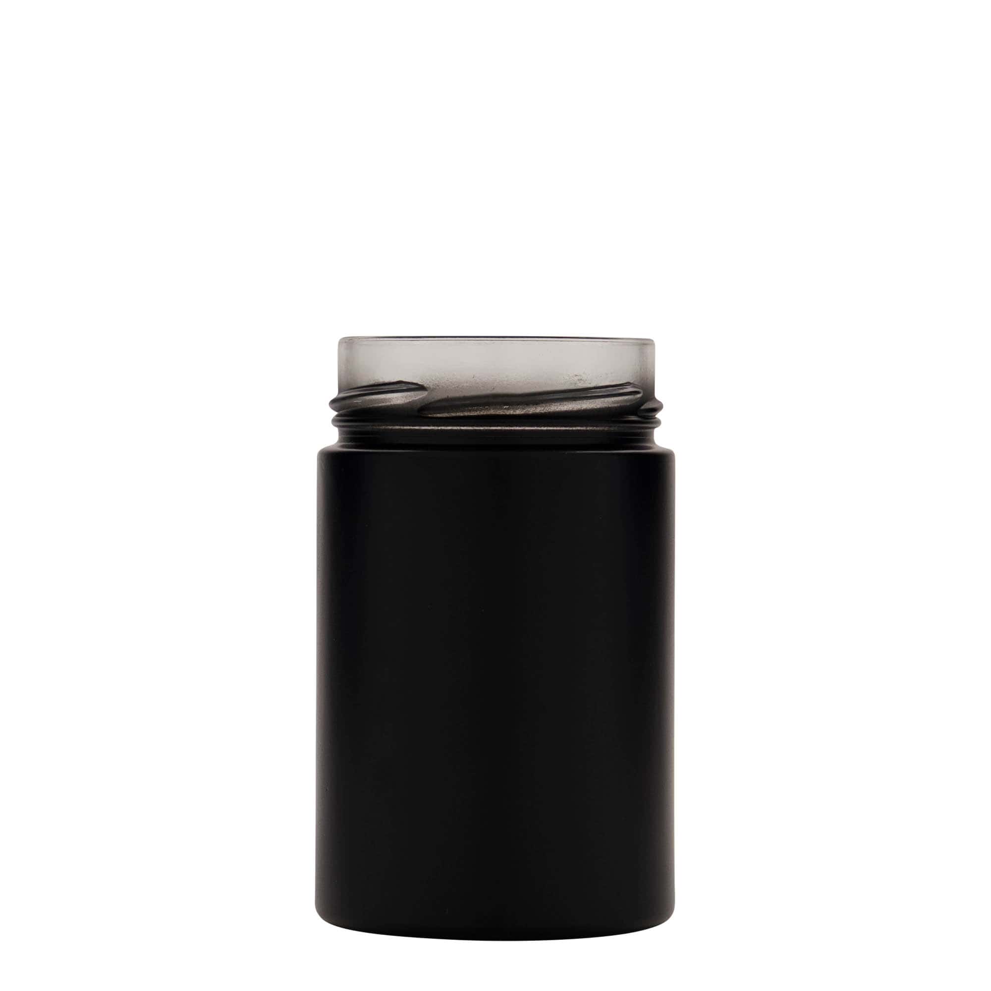 Okrugla staklenka 327 ml 'Aurora', crna, otvor: Deep-Twist-Off (DTO 66)