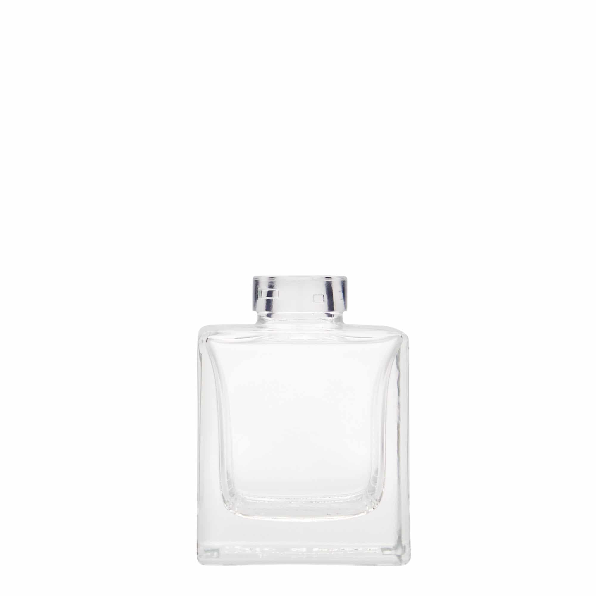 Staklena flaša 100 ml 'Cube', kvadratna, otvor: Pluto Staklena flaša 100 ml 'Cube', kvadratna, otvor: Pluto