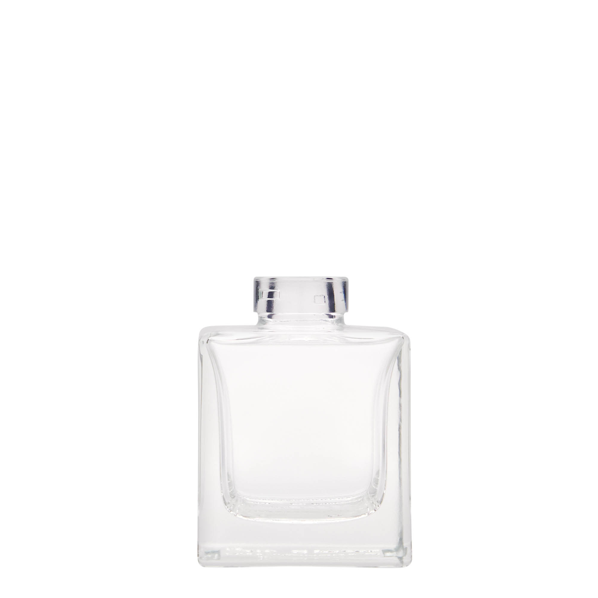 100 ml staklena boca „Cube“, kvadratna, grlo: plut