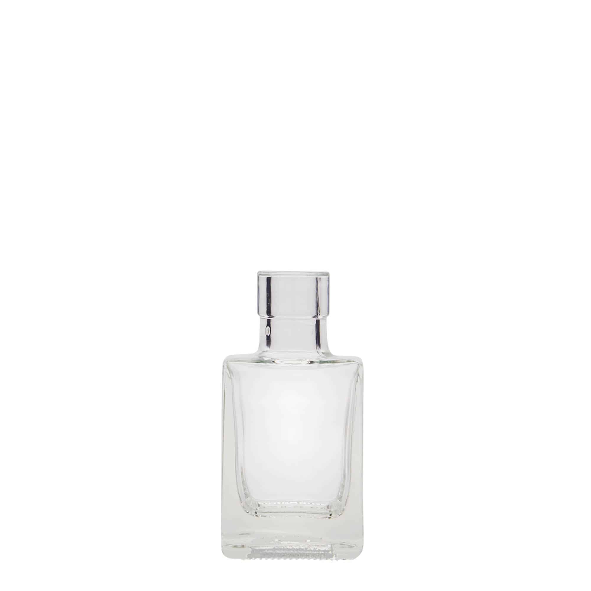 Staklena flaša 50 ml 'Cube', kvadratna, otvor: Pluto Staklena flaša 50 ml 'Cube', kvadratna, otvor: Pluto