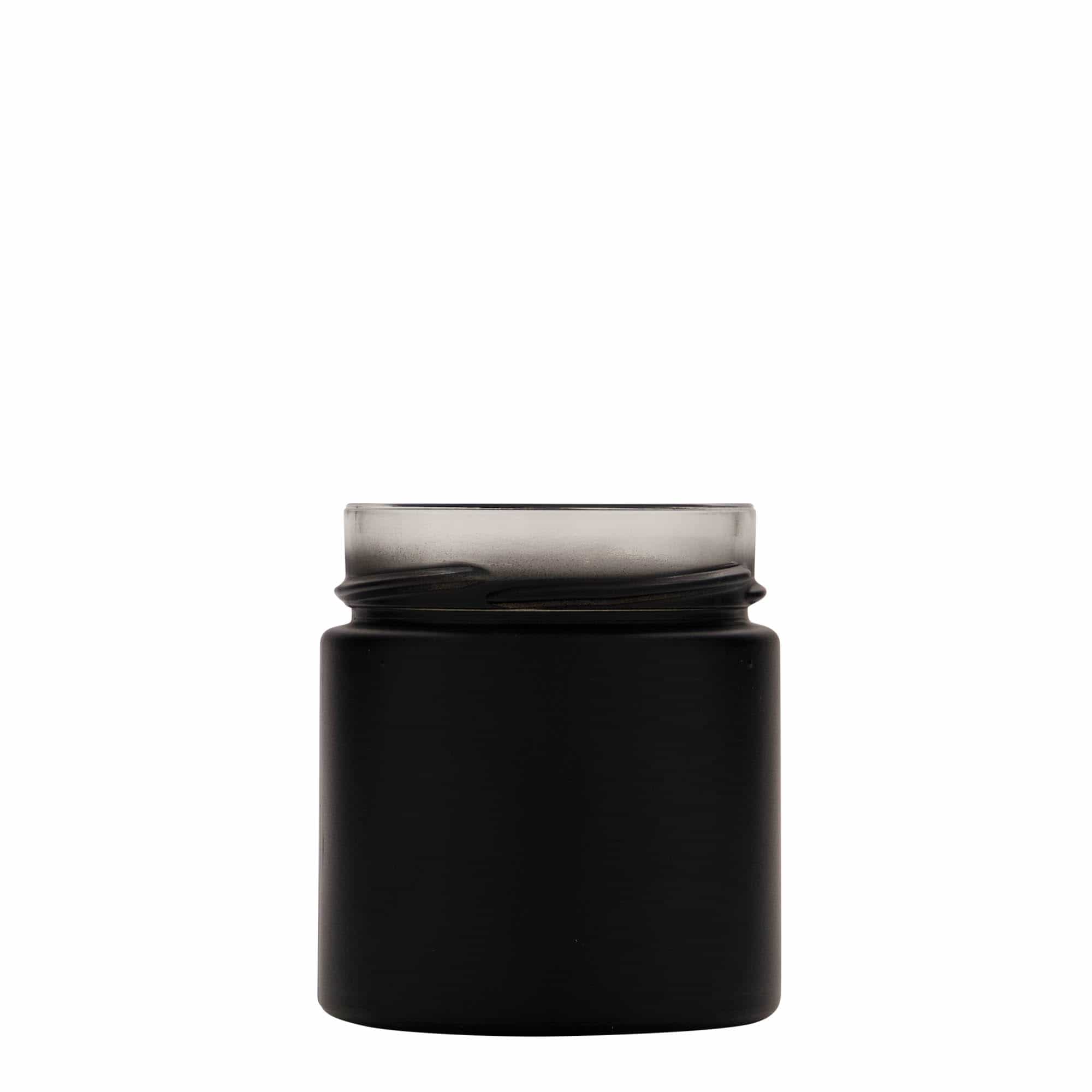 Okrugla staklenka 220 ml 'Aurora', crna, otvor: Deep-Twist-Off (DTO 66) Okrugla staklenka 220 ml 'Aurora', crna, otvor: Deep-Twist-Off (DTO 66)