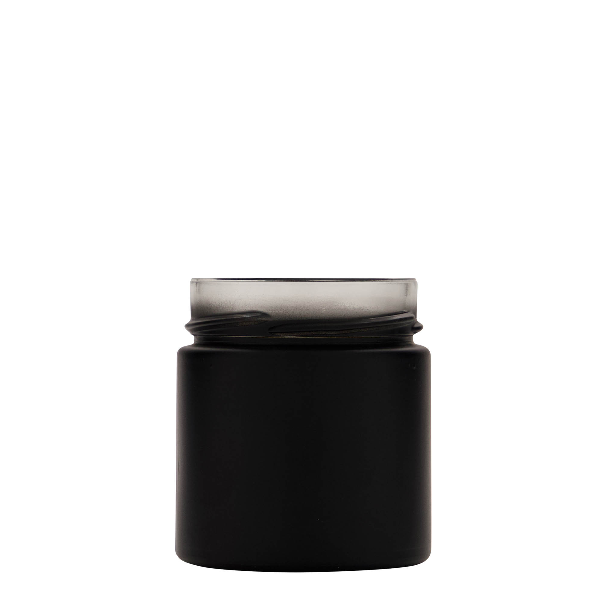 212 ml okrugla staklena boca 'Aurora', crna, otvor: Deep-Twist-Off (DTO 66)