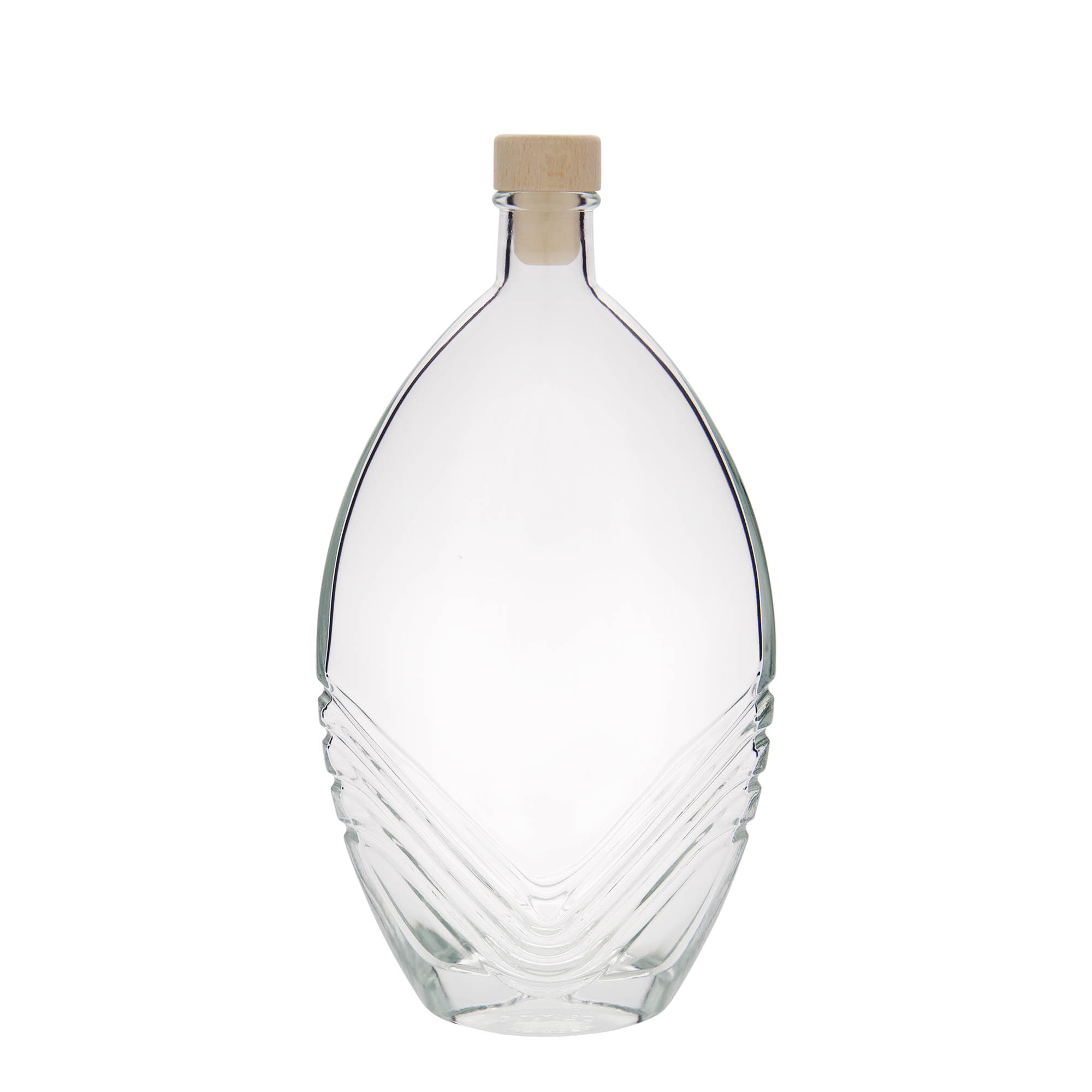 500 ml staklena boca 'Florence', ovalna, otvor: čep 500 ml staklena boca 'Florence', ovalna, otvor: čep