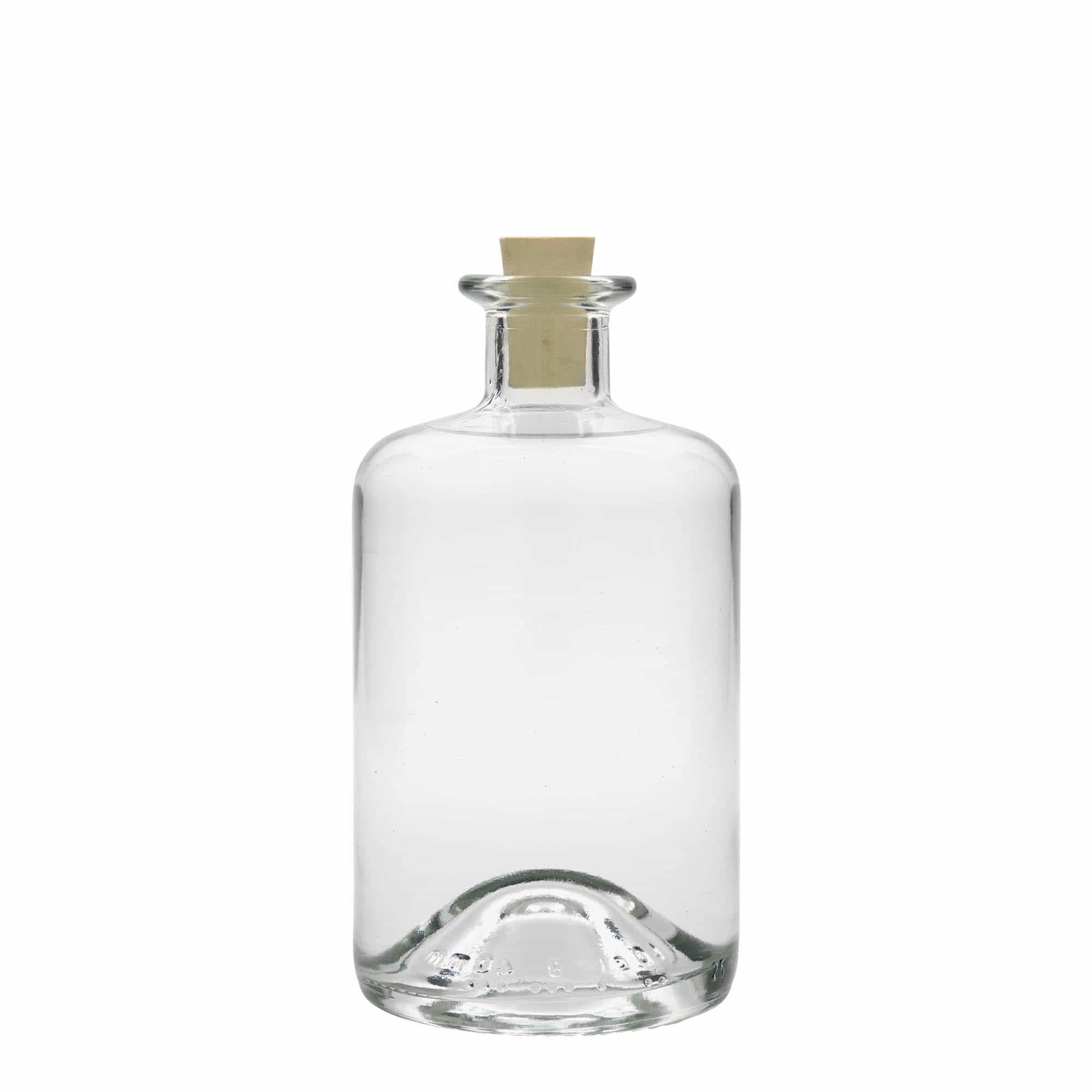 Staklena apotekarska flaša 500 ml, otvor: Pluto