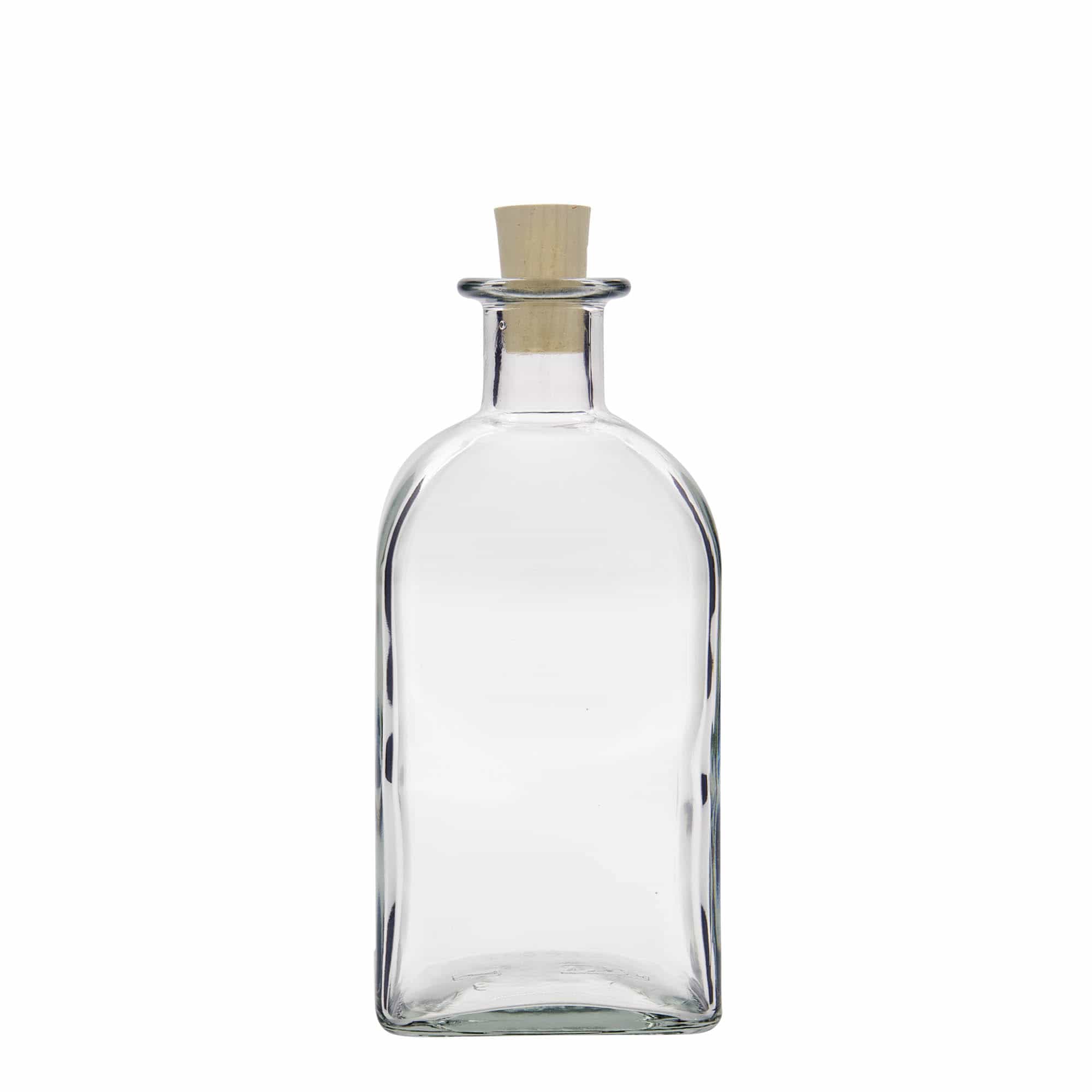 500 ml staklena boca Apotheker Carré, kvadratna, otvor: pluta 500 ml staklena boca Apotheker Carré, kvadratna, otvor: pluta