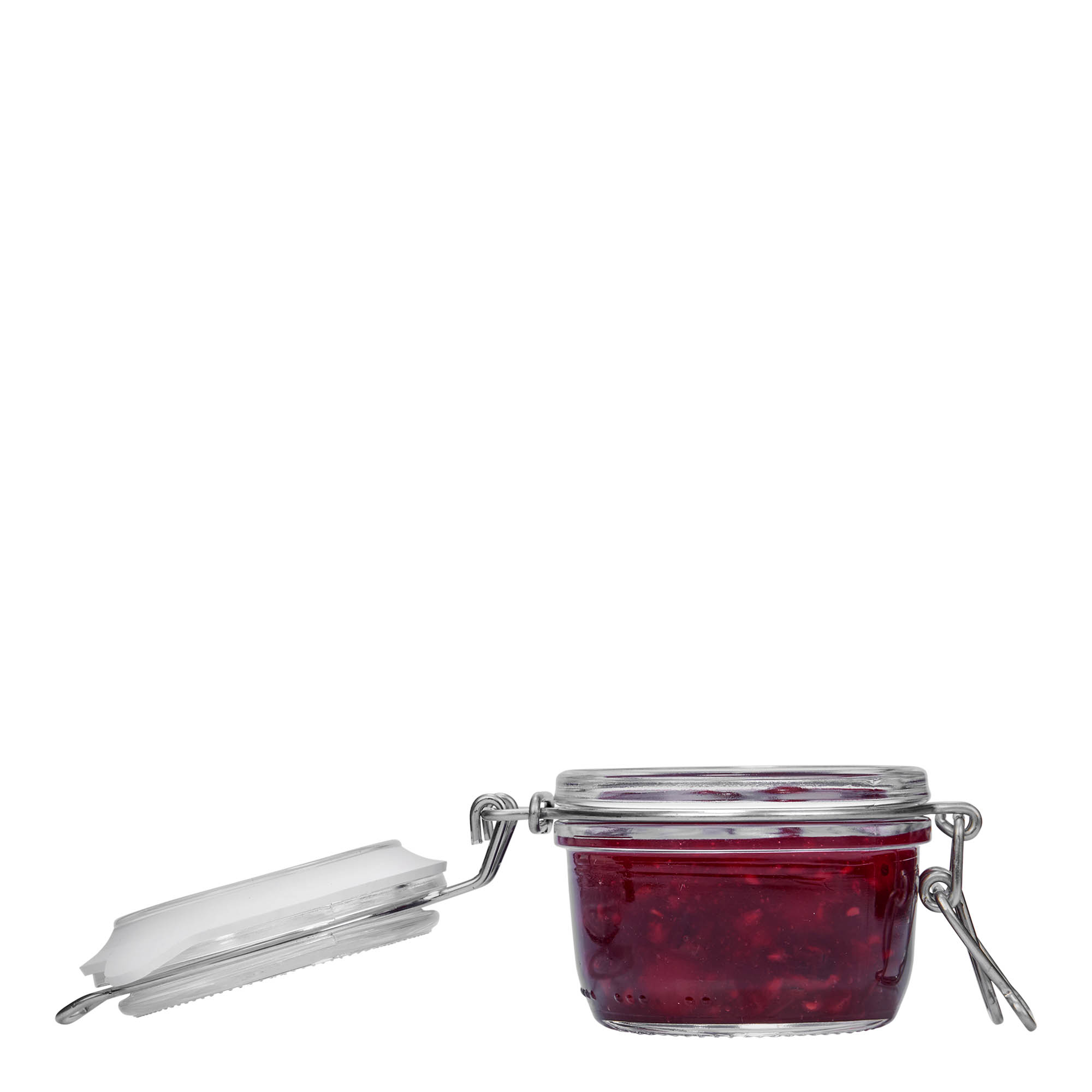 125 ml staklena tegla sa žičanim zatvaračem 'Fido', otvor: žičani zatvarač 125 ml staklena tegla sa žičanim zatvaračem 'Fido', otvor: žičani zatvarač