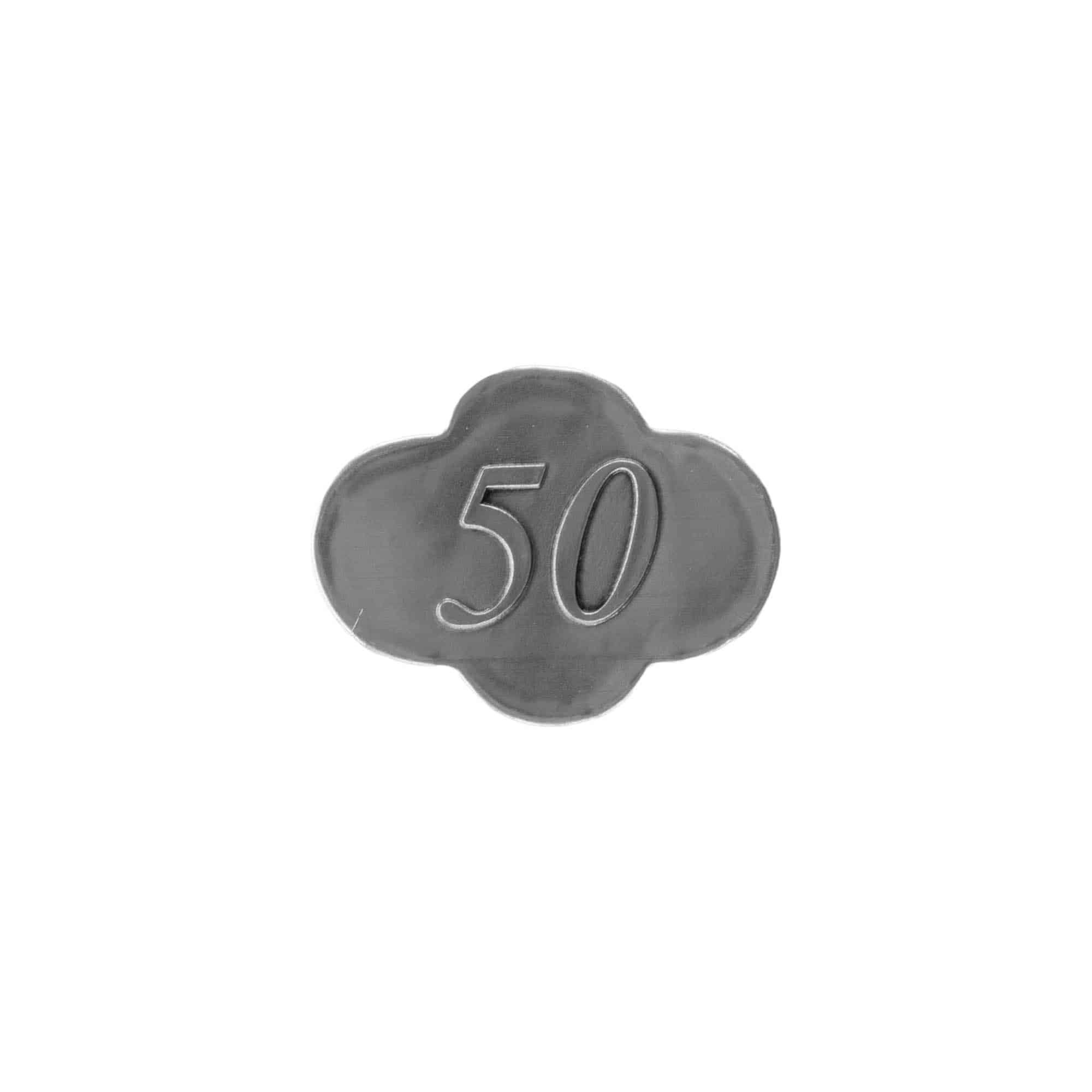 Pločica od kositra '50', metal, srebrna Pločica od kositra '50', metal, srebrna