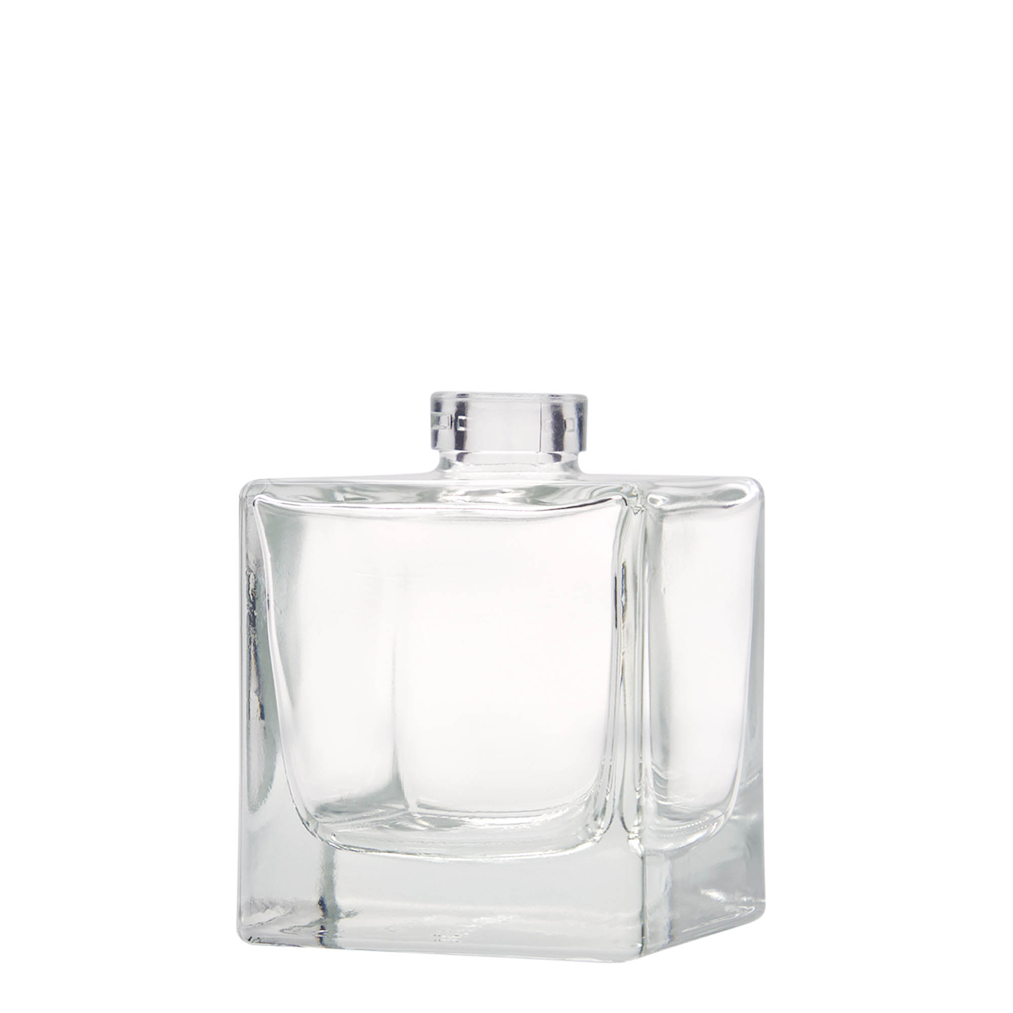 200 ml staklena boca 'Cube', kvadratna, grlo: čep