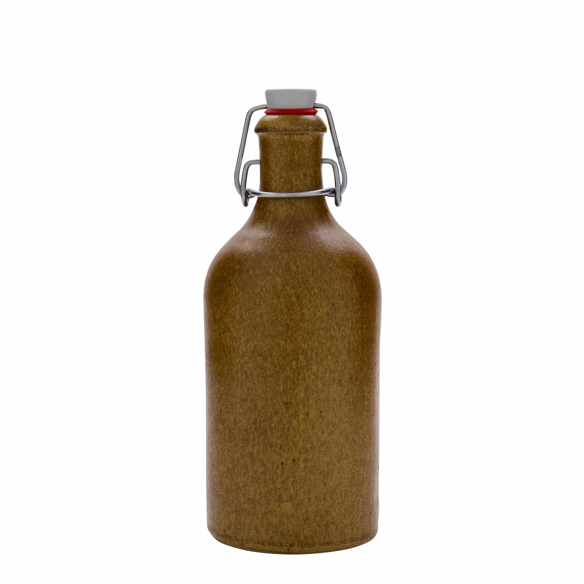 Glineni vrč 500 ml, keramika, smeđa-kristalna, otvor: Zatvarač sa žicom
