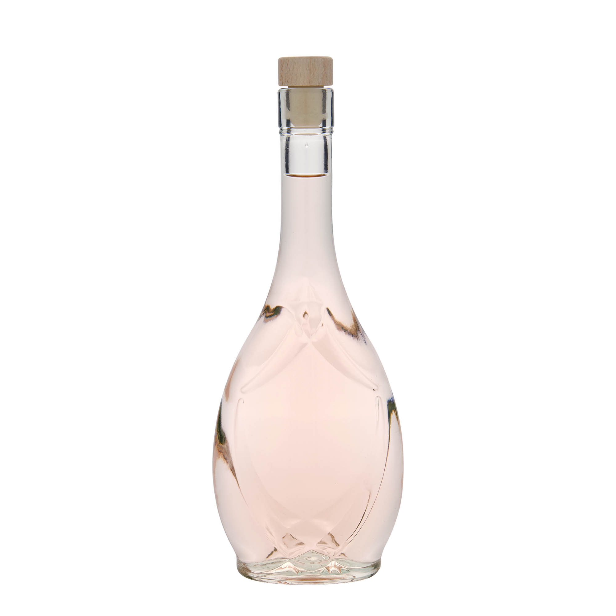 500 ml staklena boca 'Saragossa', ovalna, grlo: plutani čep