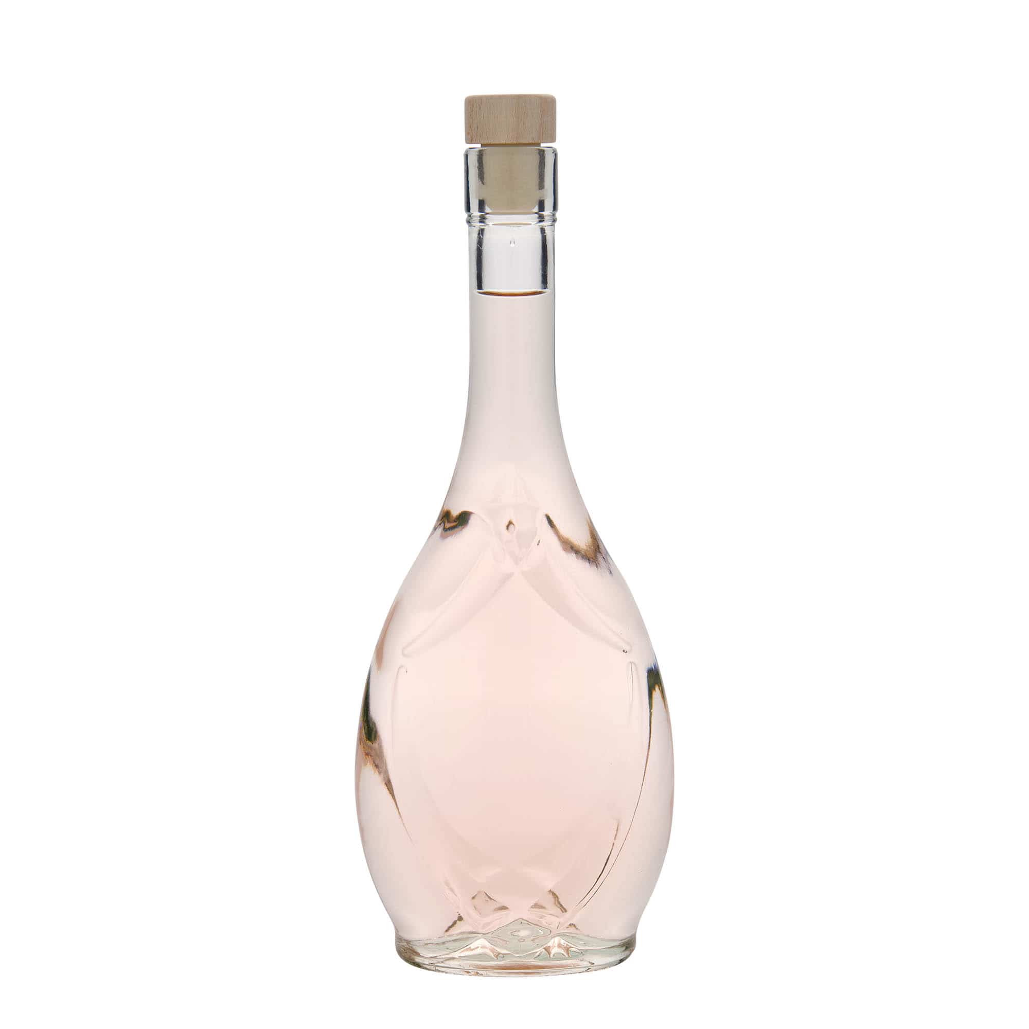 500 ml staklena boca 'Saragossa', ovalna, grlo: plutani čep
